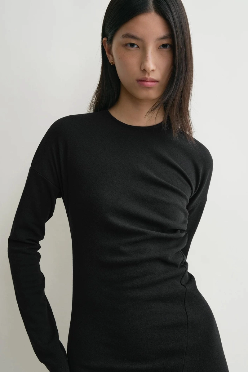 Twisted Jersey Dress Elegant Layers