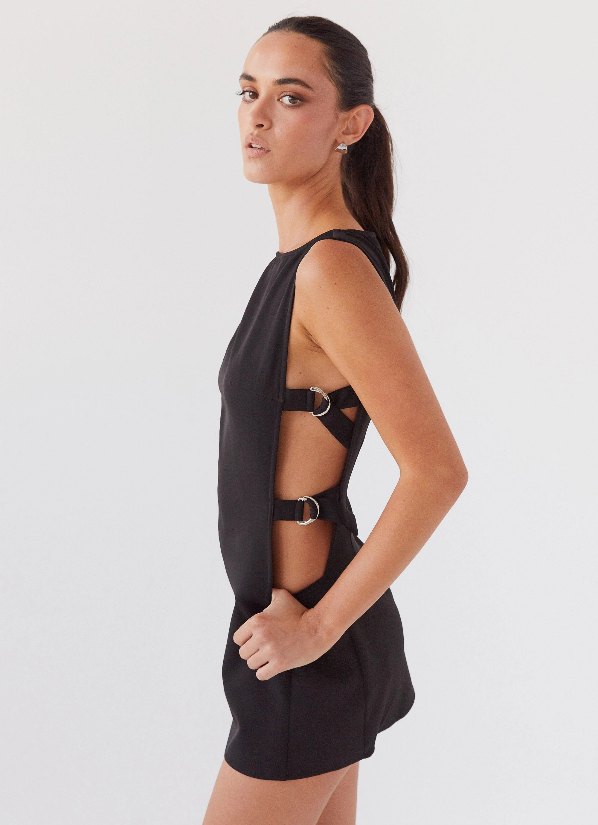 Cherish You Buckle Mini Dress - Shadow Flattering Waist Design Fit