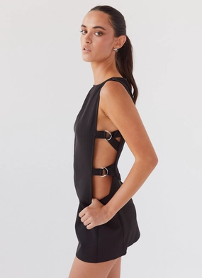 Cherish You Buckle Mini Dress - Shadow Flattering Waist Design Fit