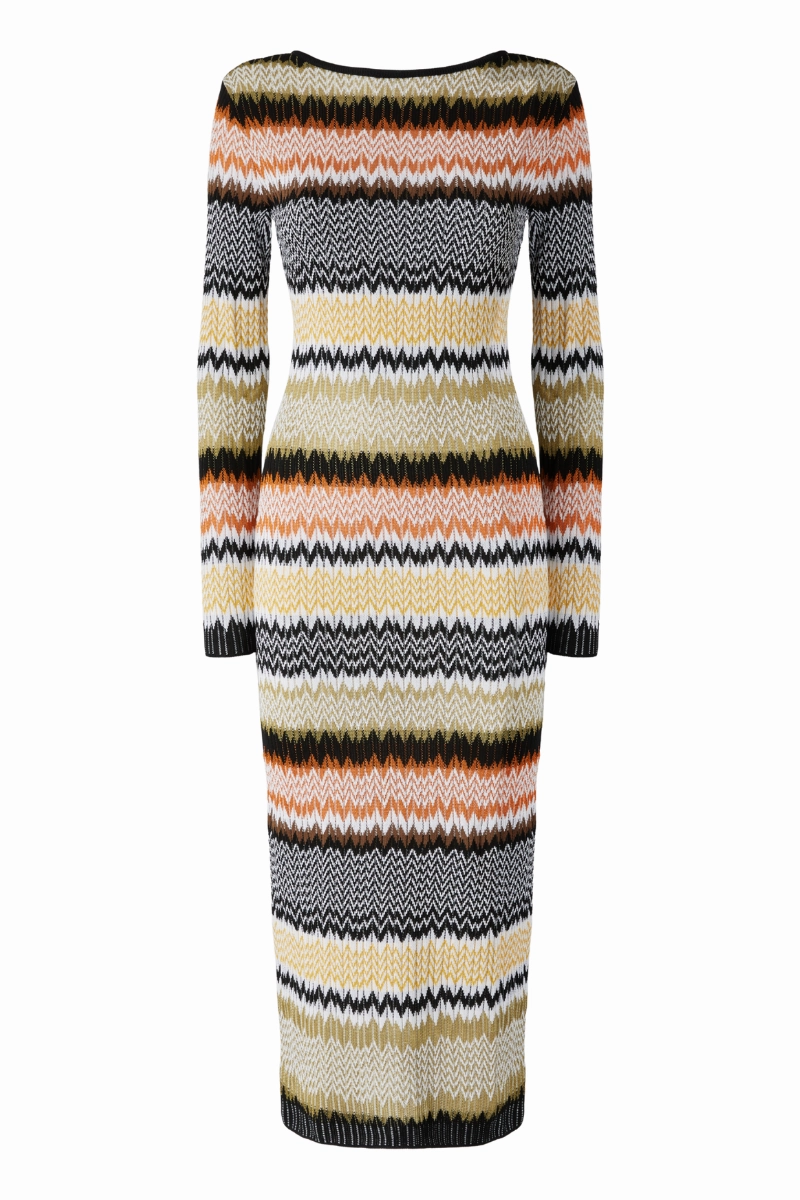 Comfy Layers Office Glam Chevron Midi Dress