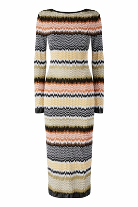 Comfy Layers Office Glam Chevron Midi Dress