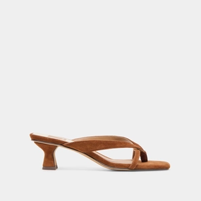 Fall Sandals BREVEL HEELS DK BROWN SUEDE
