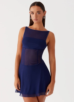 Fashion Essential Roxanne Mini Dress - Navy