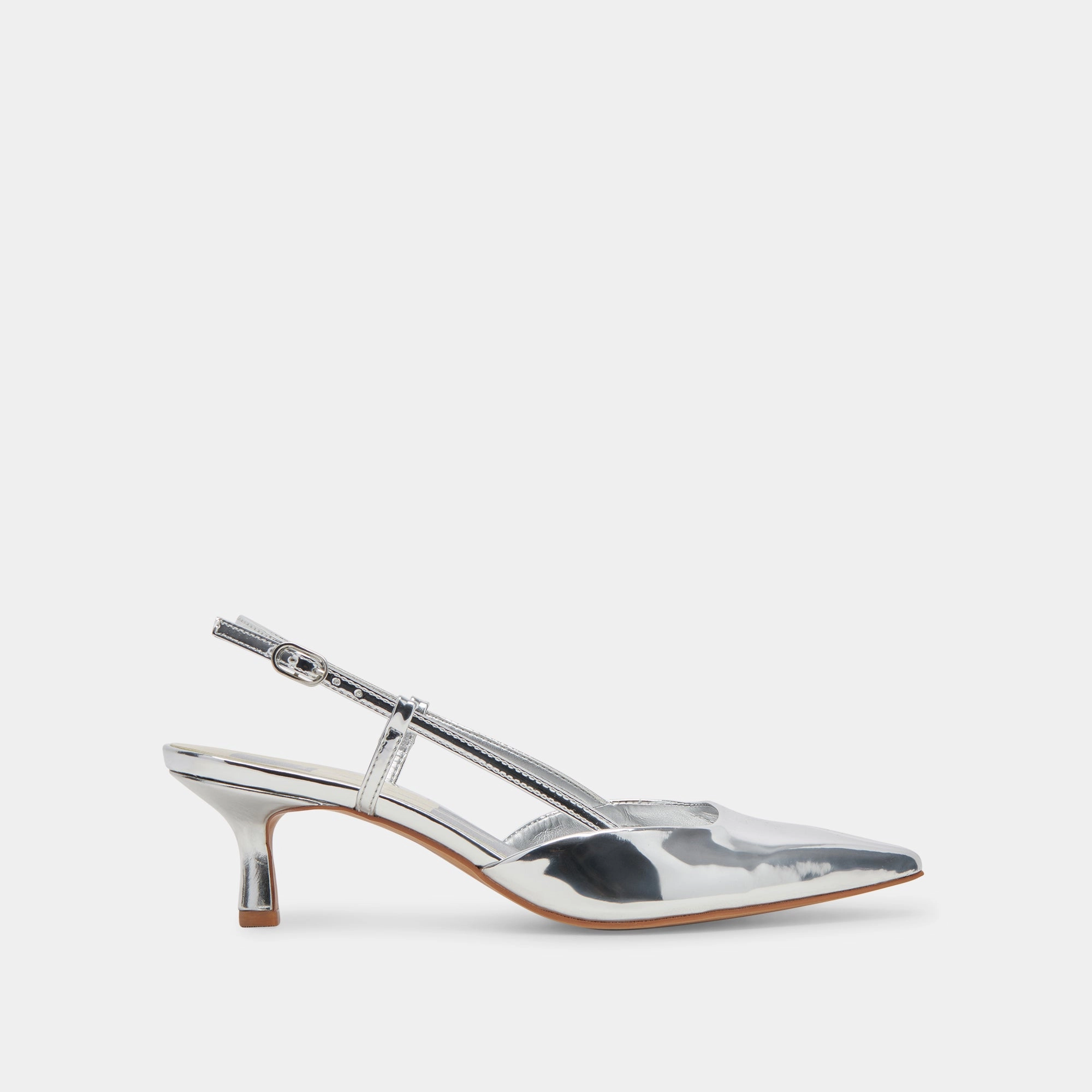 Rooftop Spark Minimalist Design ODELA WIDE HEELS SILVER STELLA