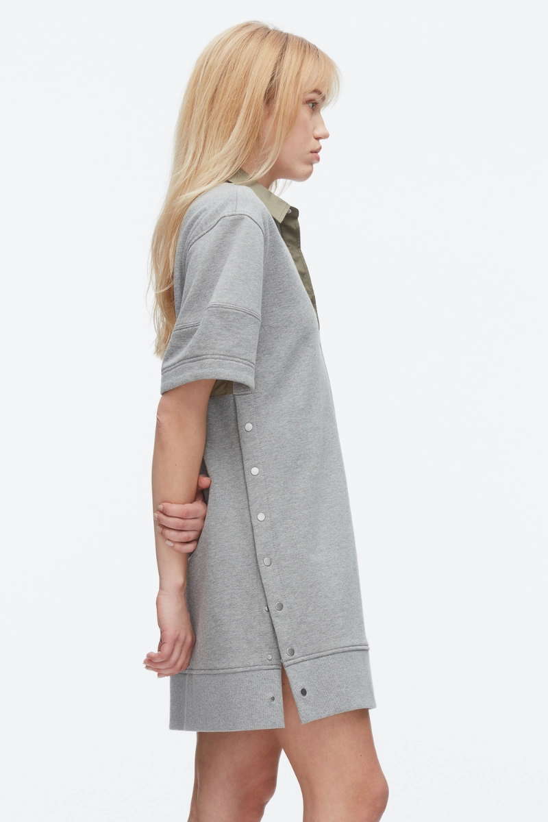 Terry Polo Dress Flared-Hem All Season Style