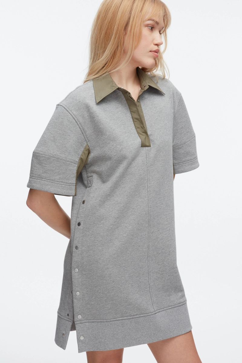 Side-Pocket Evening Ready Terry Polo Dress