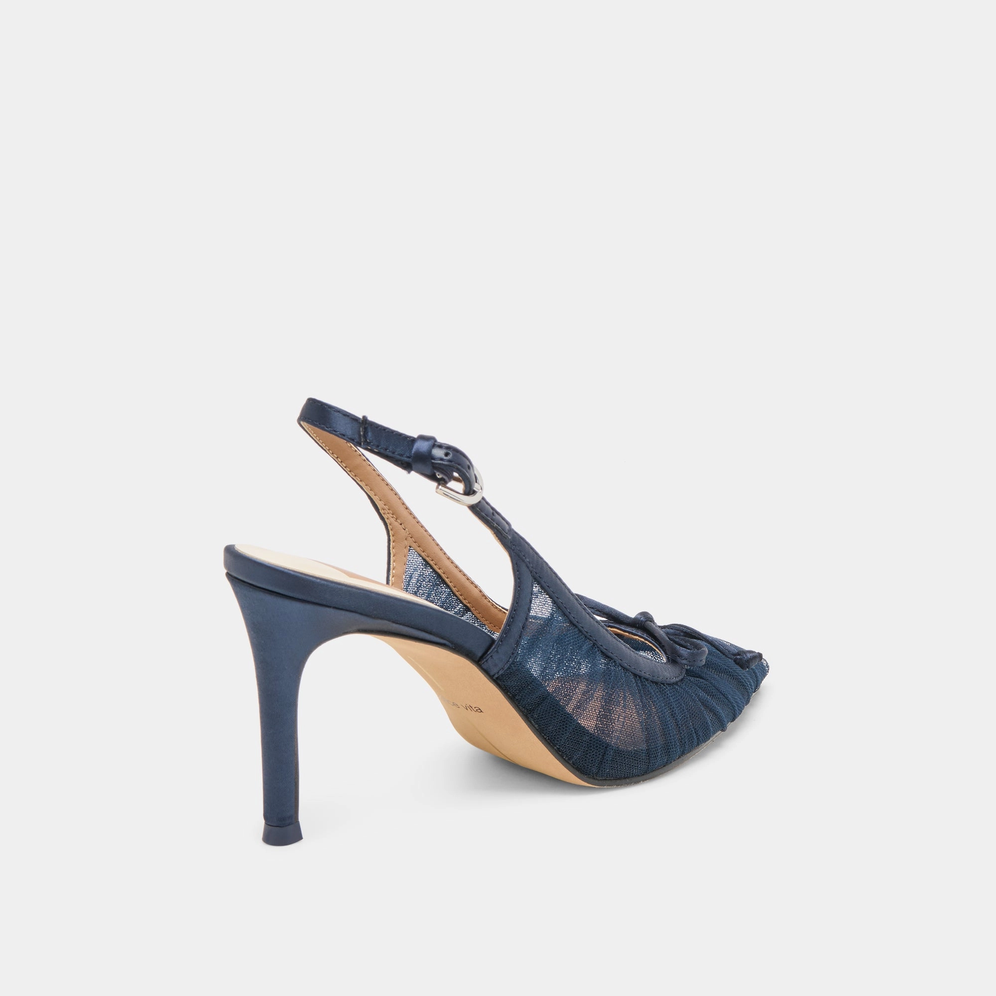 YELA HEELS NAVY TULLE City Proof