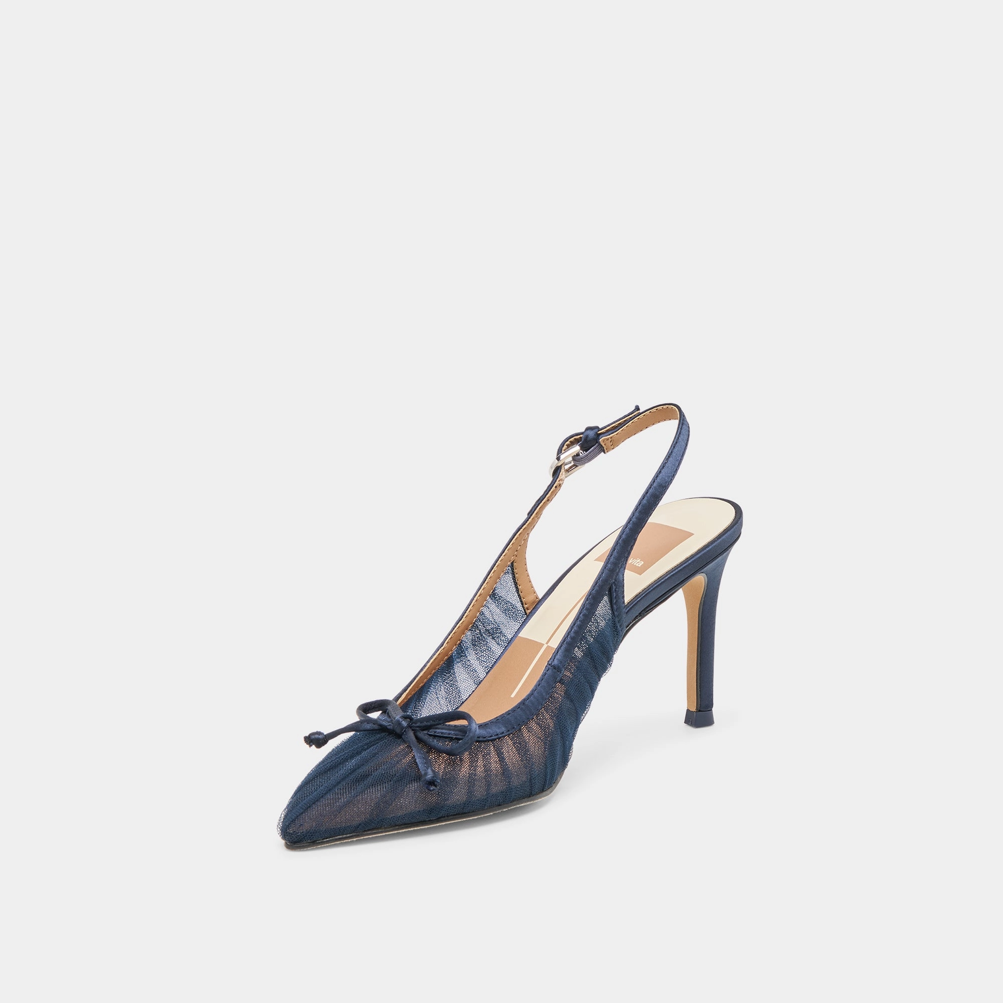 YELA HEELS NAVY TULLE Premium Footwear