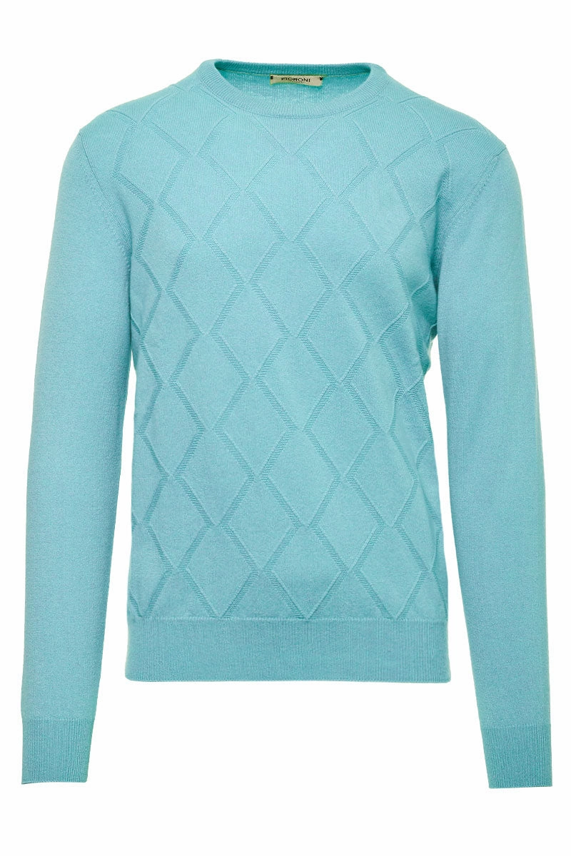 Relaxed Comfort Design Compression Fit Technology Diamond Cashmere Sweater