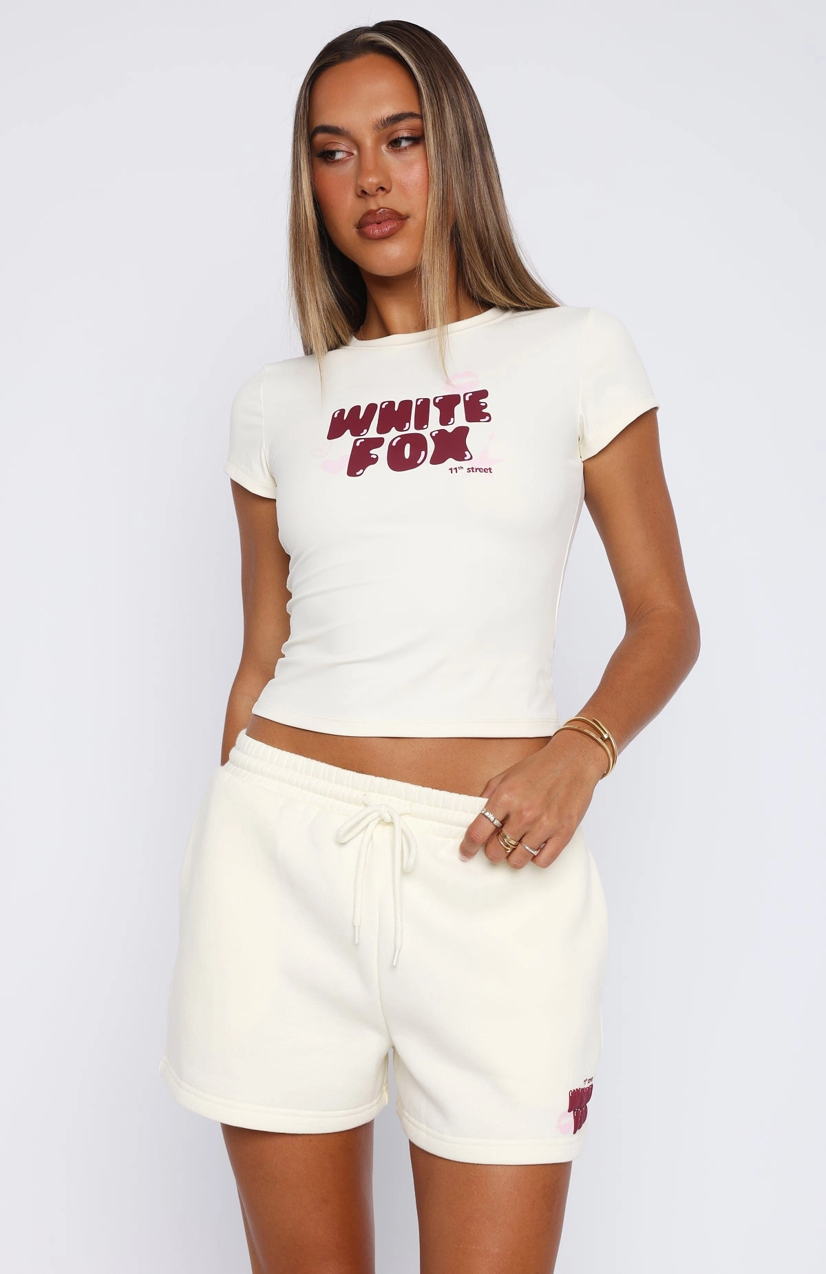 Chic Comfort vacation look 11th Street Sweet Kisses Lounge Shorts Cake Batter