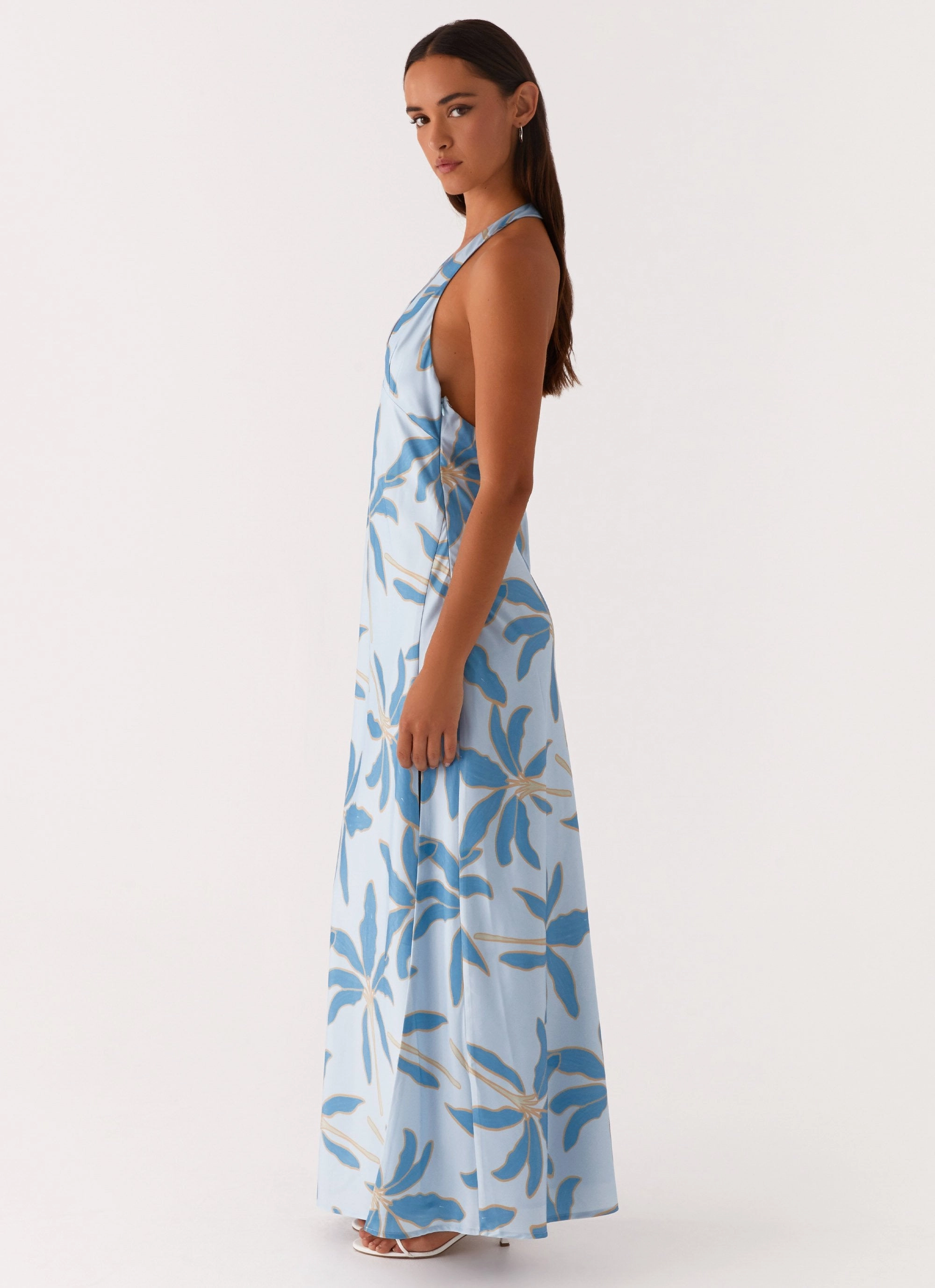 Urban Favorite Flowing Texture Angie Maxi Dress - Opulent Blue