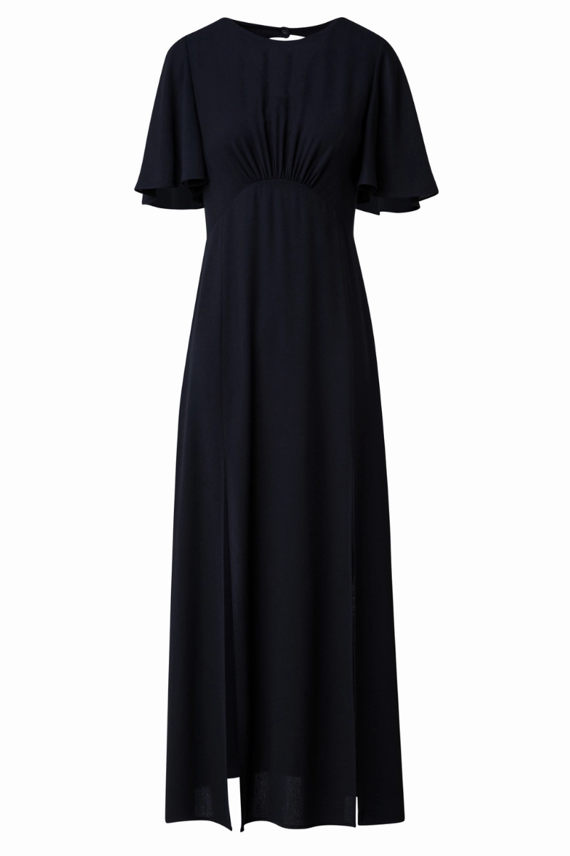 Moss Cr??pe Dress Calm Style