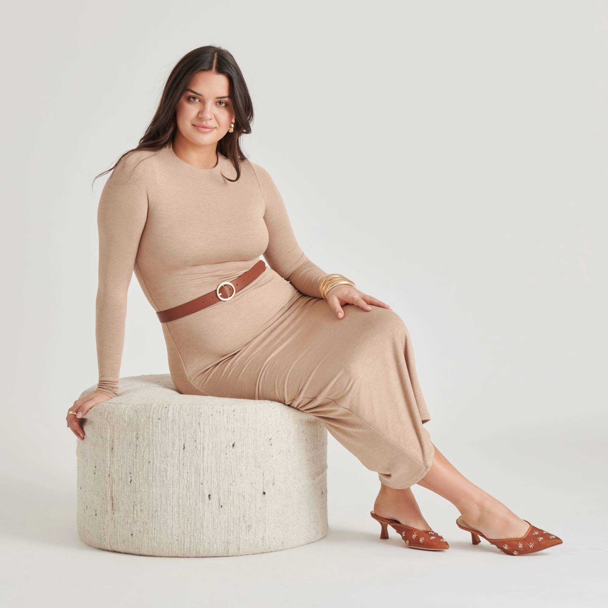 Effortless Design CLARA WIDE HEELS SADDLE MESH