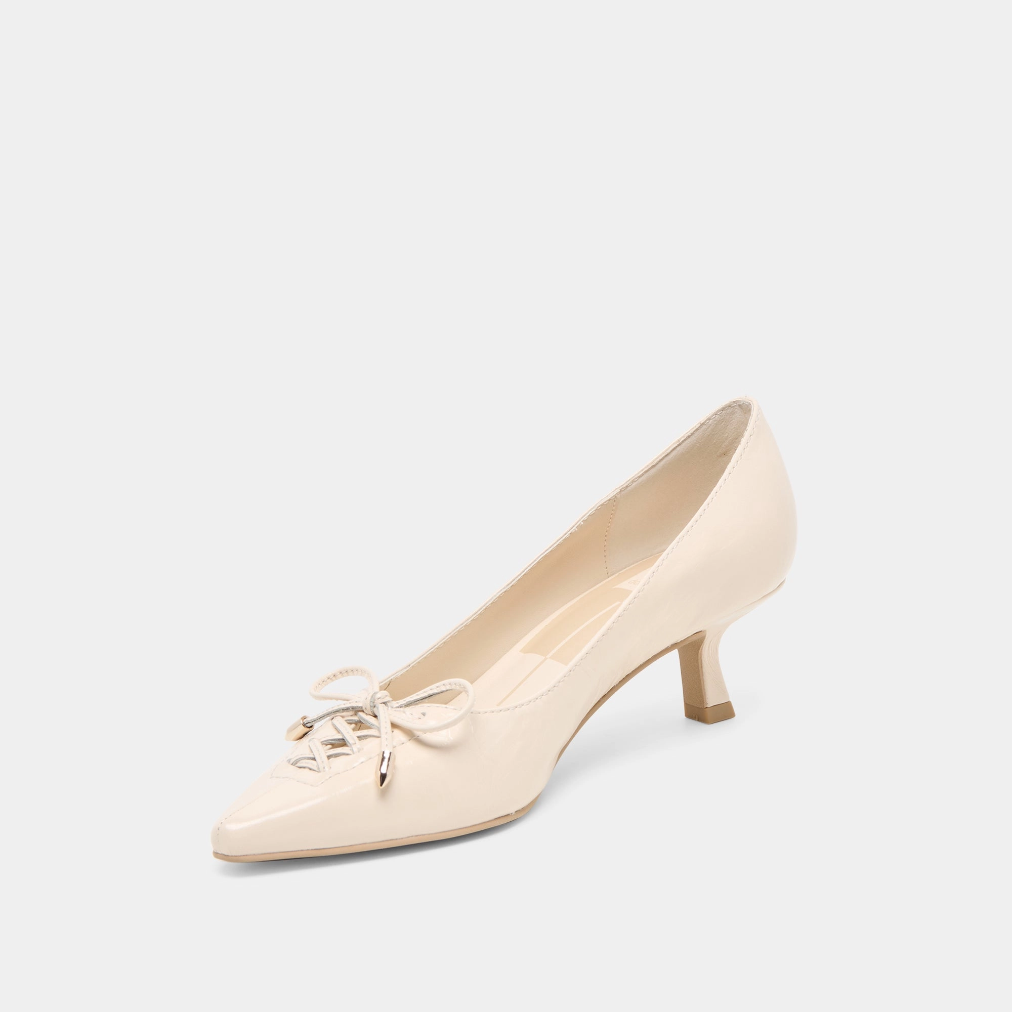 Stand Tall Grand Gala CLARIE HEELS BONE CRINKLE PATENT LEATHER