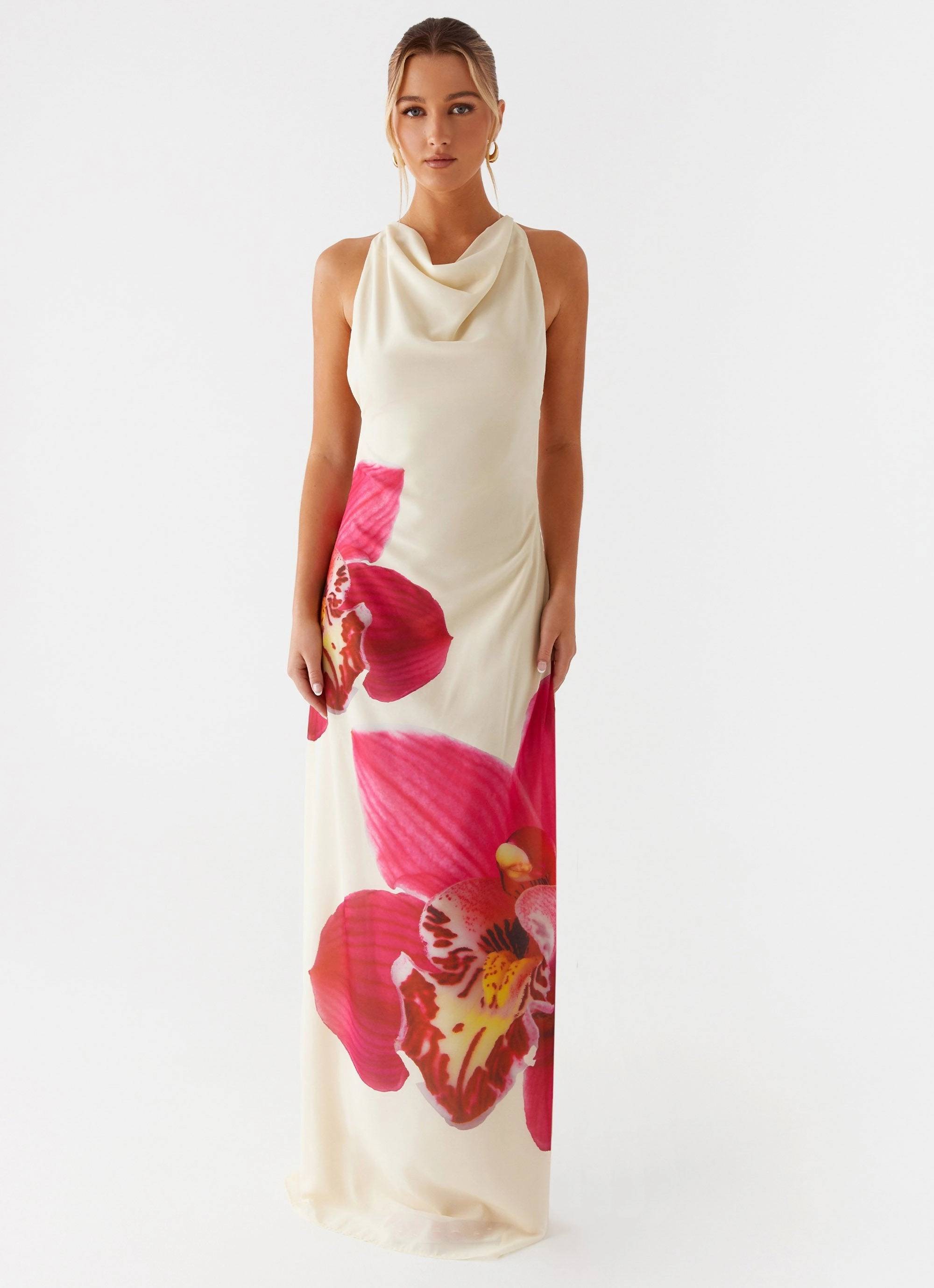 Clean Comfort Trendy wrap gown Island Girl Maxi Dress - Yellow