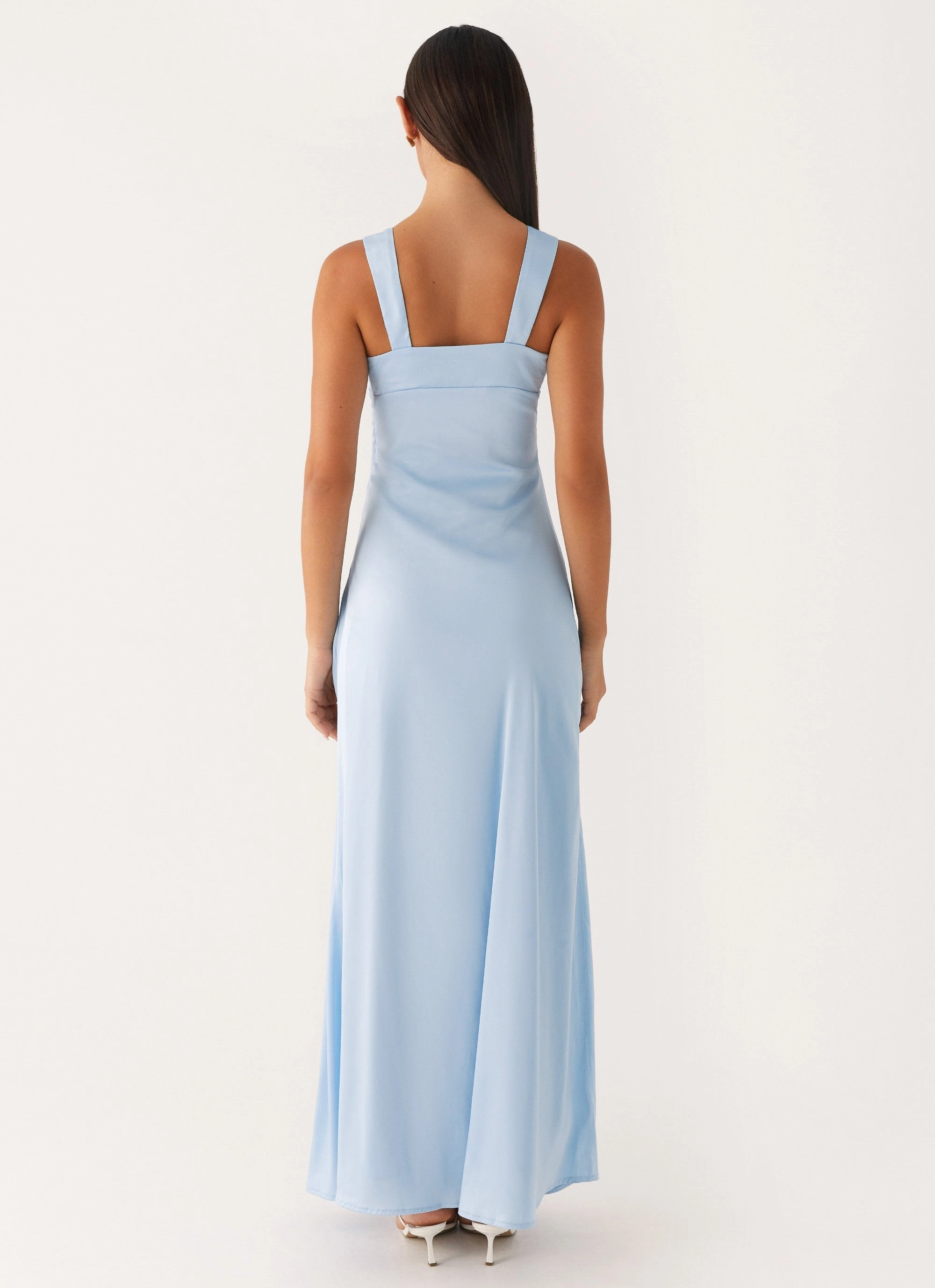 Odette Satin Maxi Dress - Blue Quick Glam Summer-Season