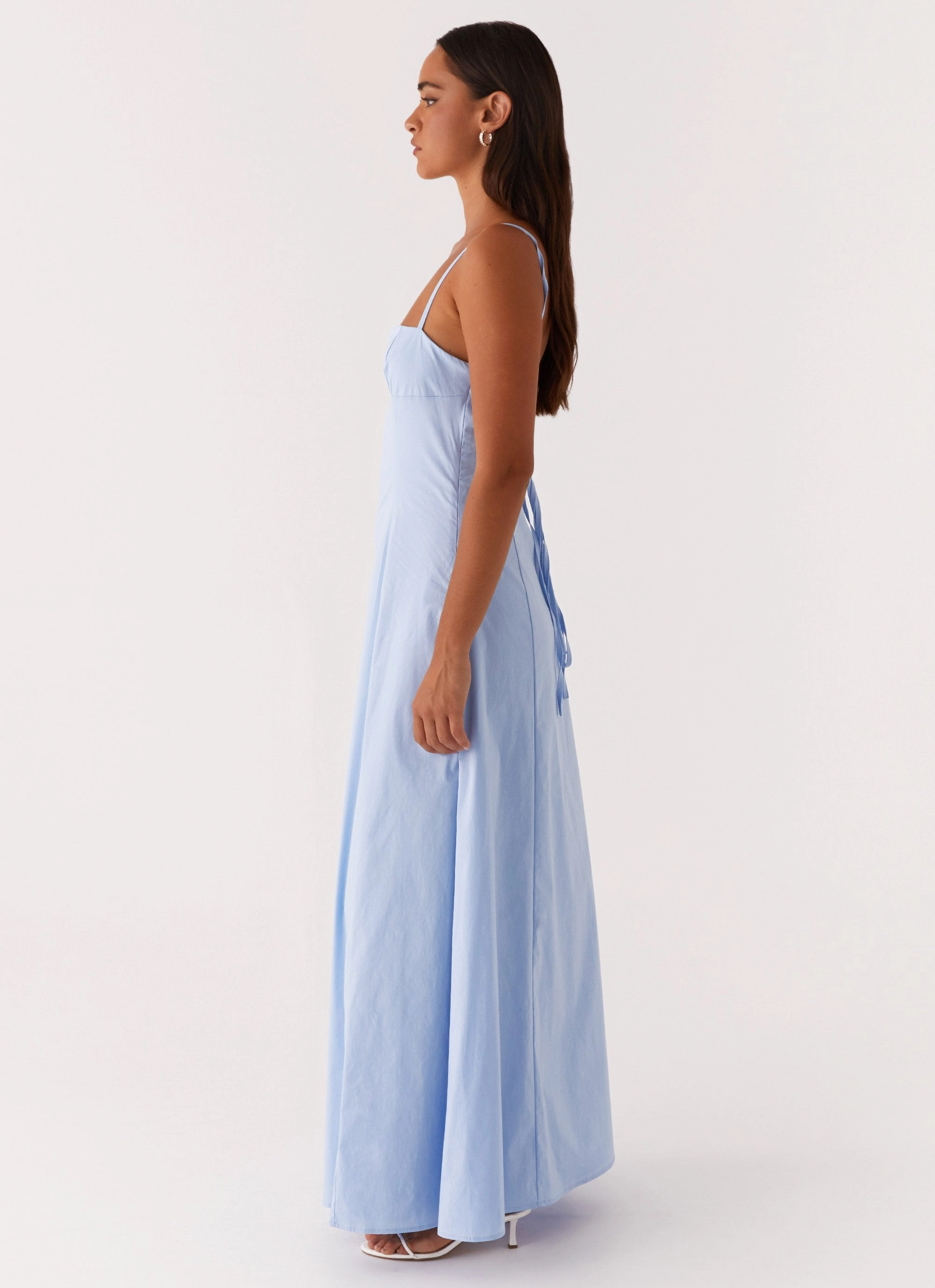 Clear As Day Maxi Dress - Blue Sleeve Light Casual Smart