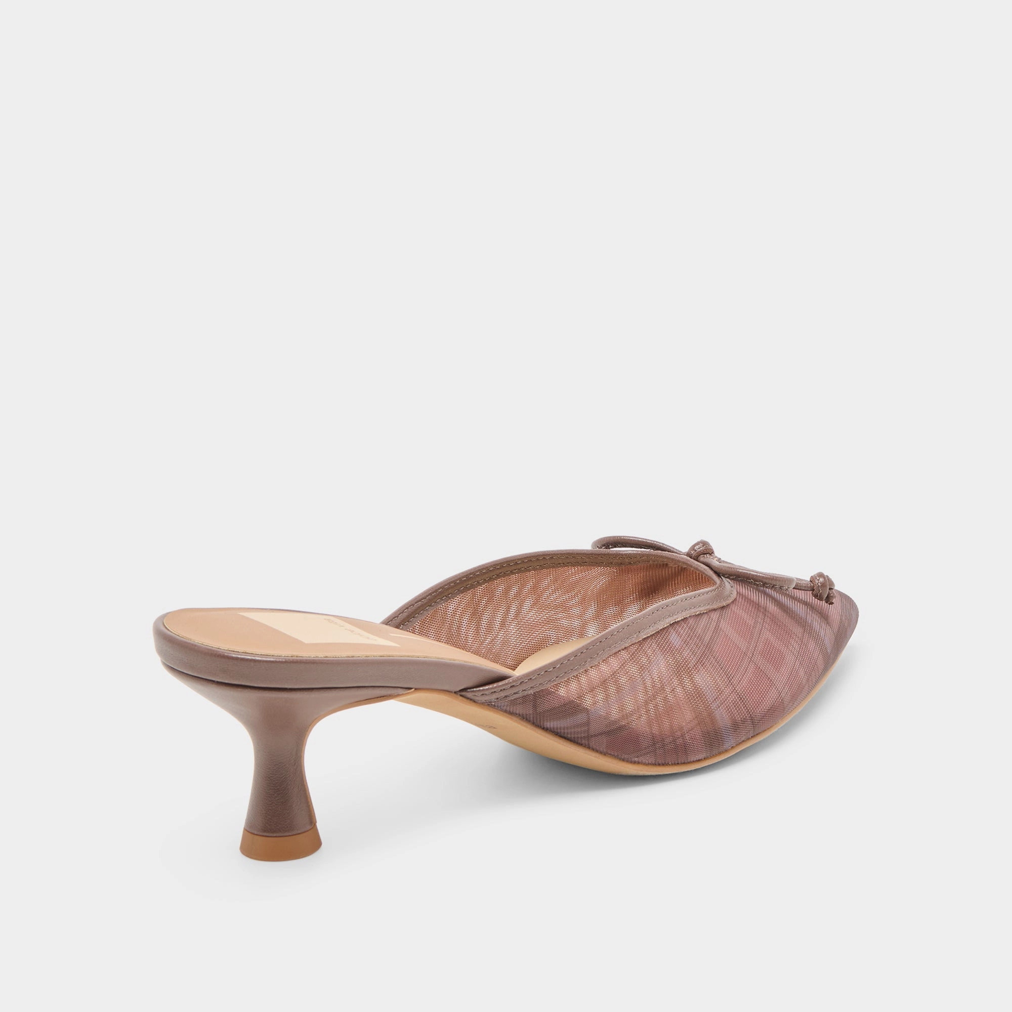 Sophisticated Design Open Toe Heels CLEO HEELS COGNAC PLAID MESH