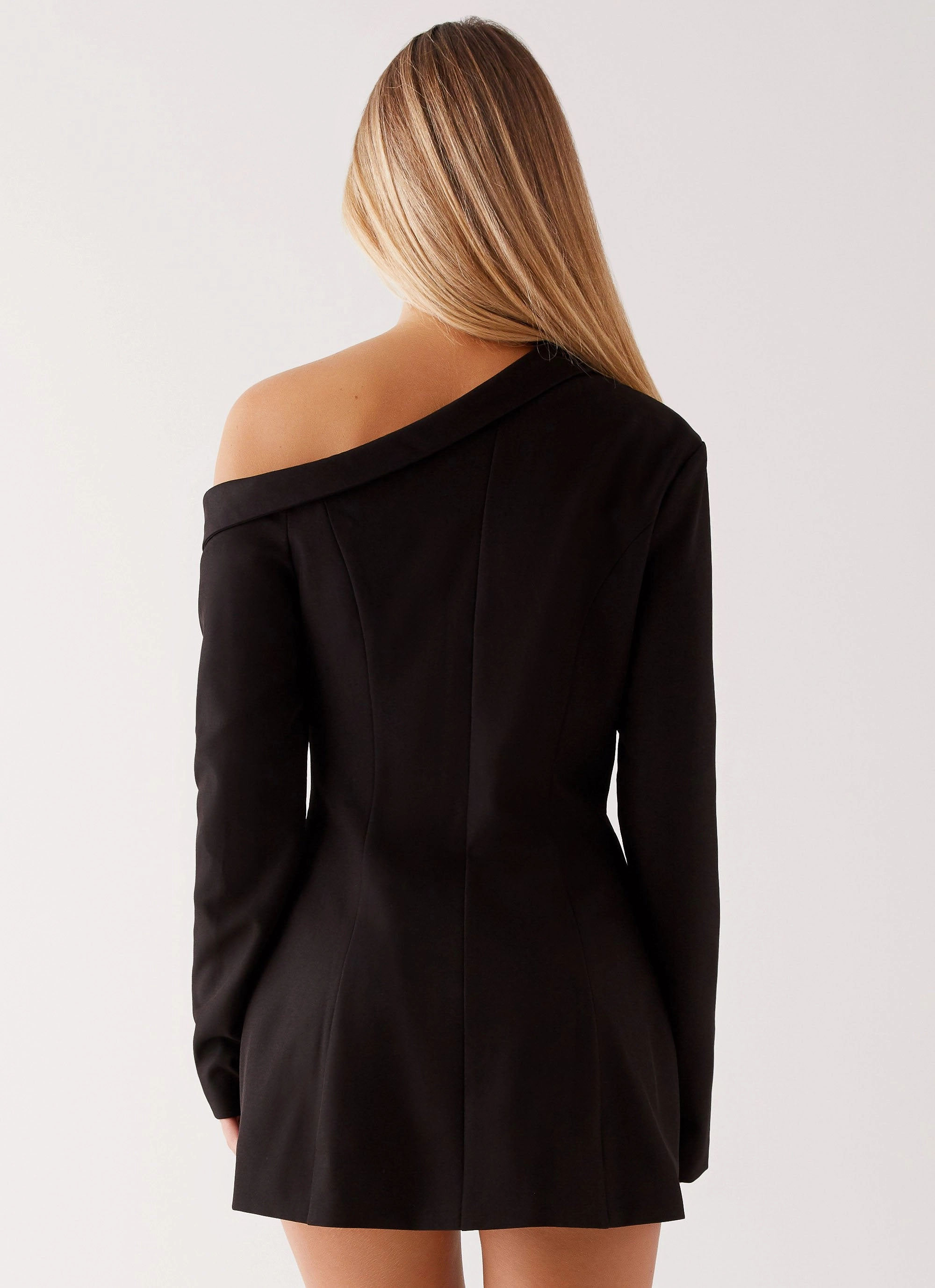 Cody Mini Dress - Black Flared-Hem