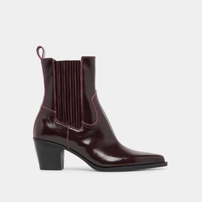 Effortless Style SLIM BOOTIES MULBERRY CRINKLE PATENT