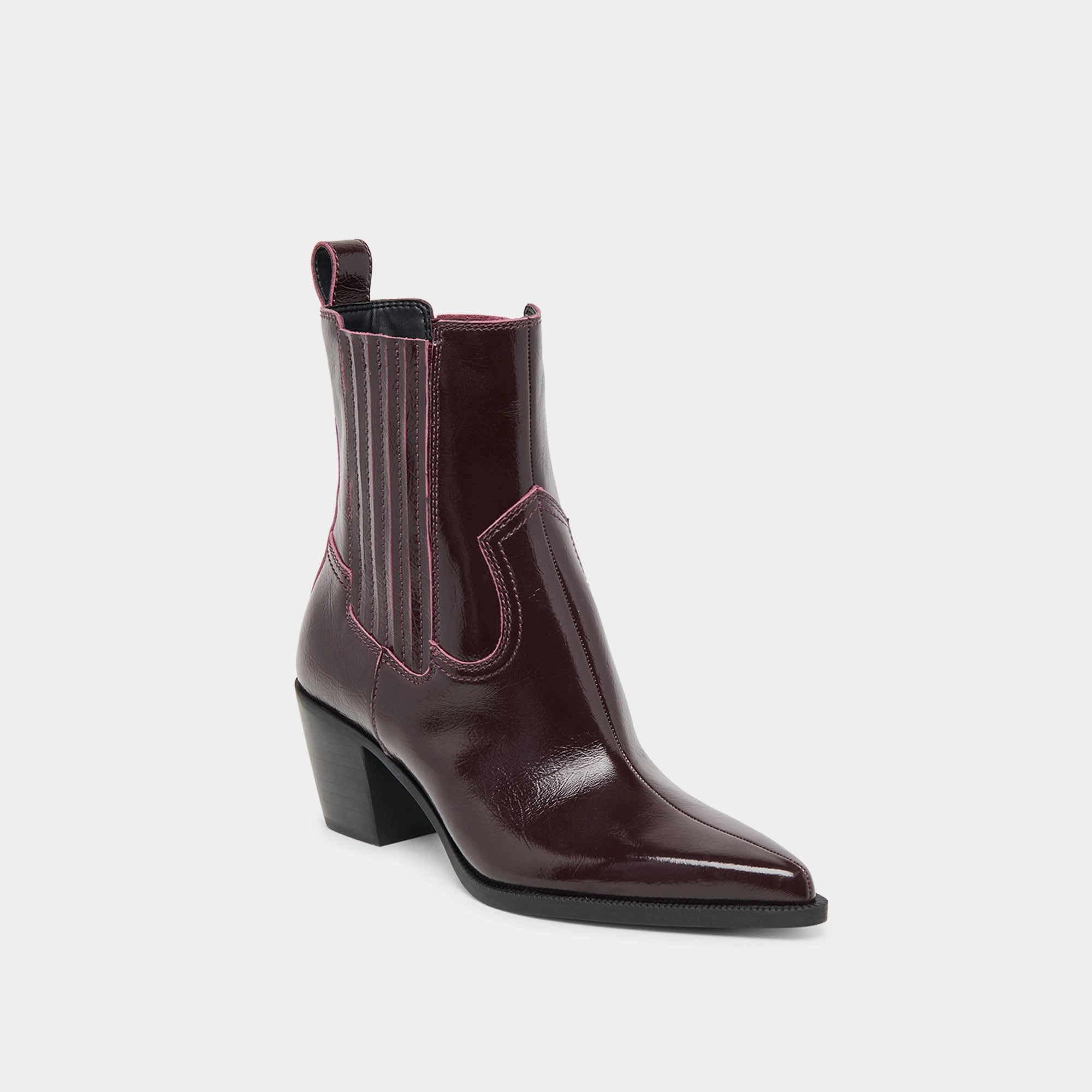 Padded Interior Rainy Day Commuter SLIM BOOTIES MULBERRY CRINKLE PATENT