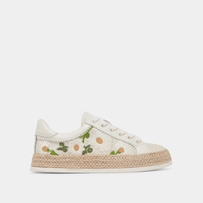 MeshFabric AZALIA SNEAKERS WHITE FLORAL RAFFIA