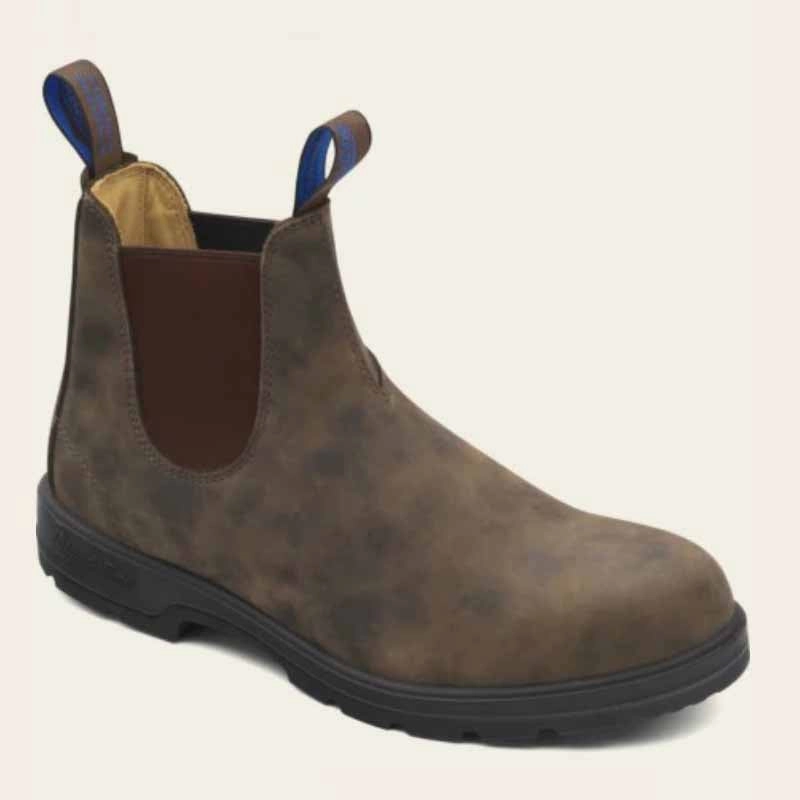 High Shaft Blundstone 584 Chelsea Boot in Rustic Brown