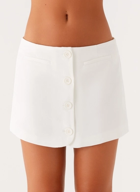 Basic Layers Mixie Low Rise Mini Skirt - Ivory