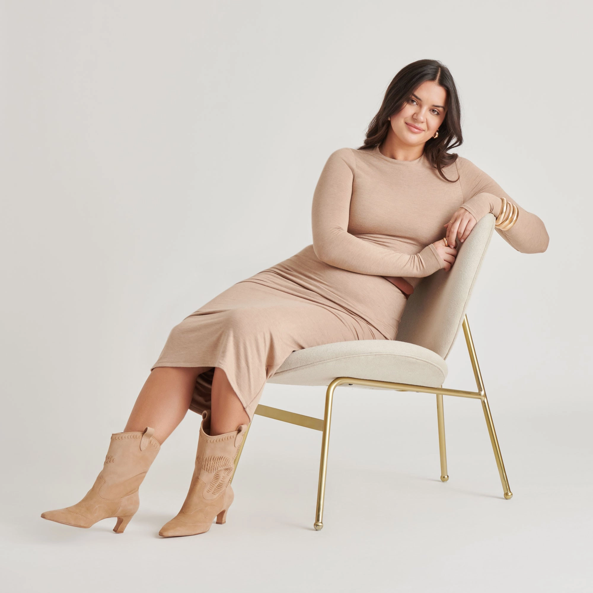 TAVLA BOOTS CAMEL SUEDE Comfort Buckles