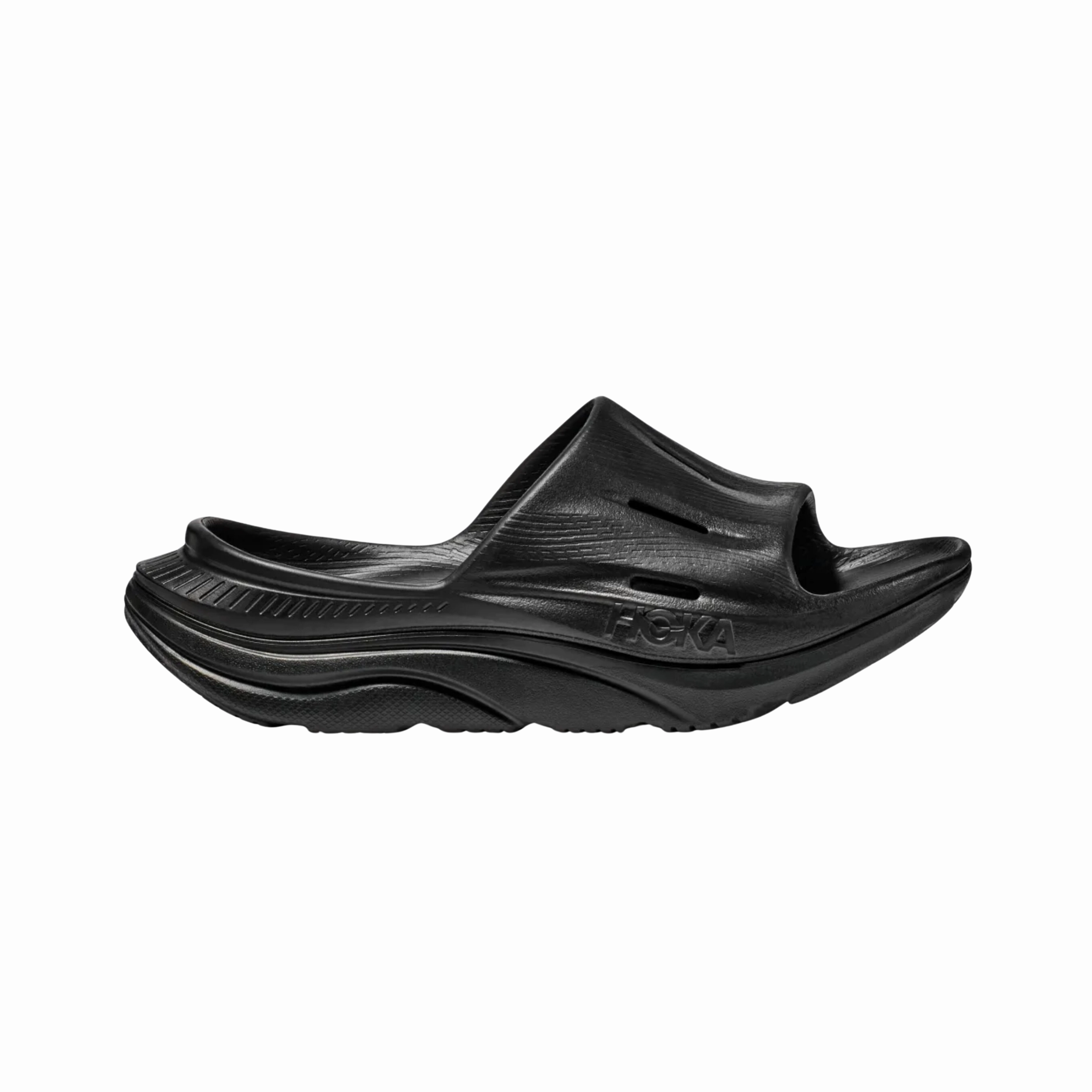 Unisex Ora Recovery Slide 3 - Black Lightweight Flats