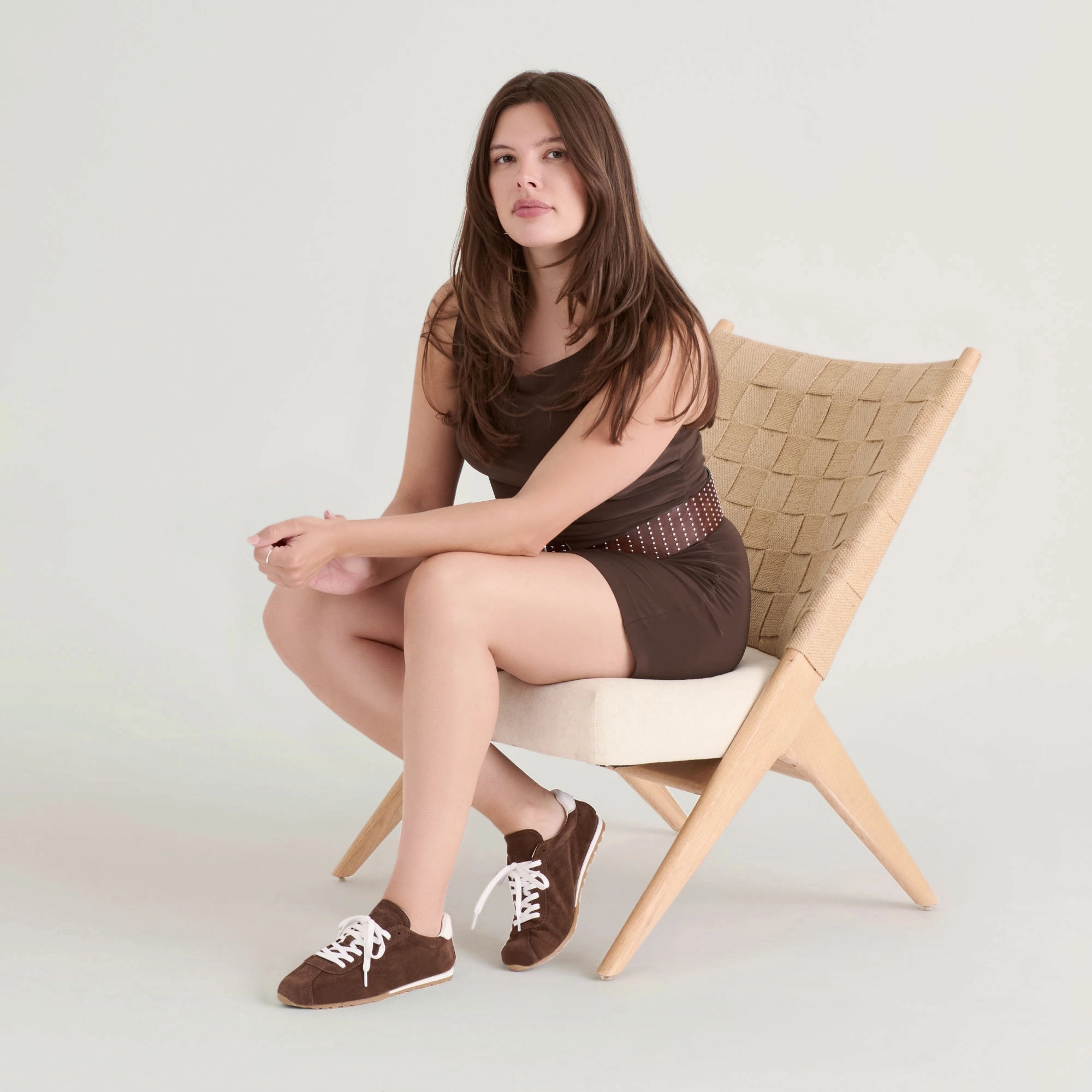 Airflow Ventilation Everyday Runner SERINA SNEAKERS DK BROWN SUEDE