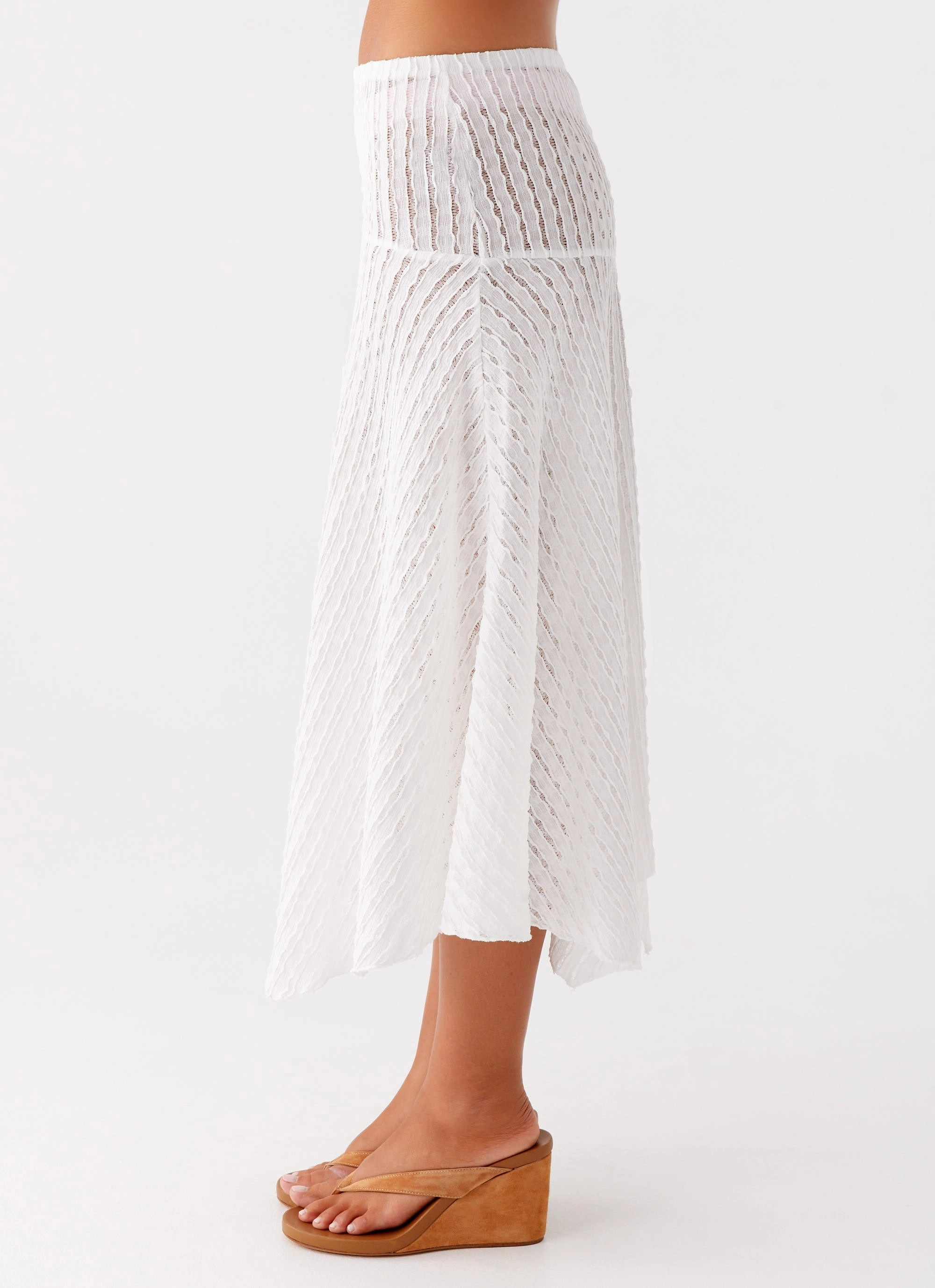 Clean Mood Soft Mood Katta Midi Skirt - Ivory
