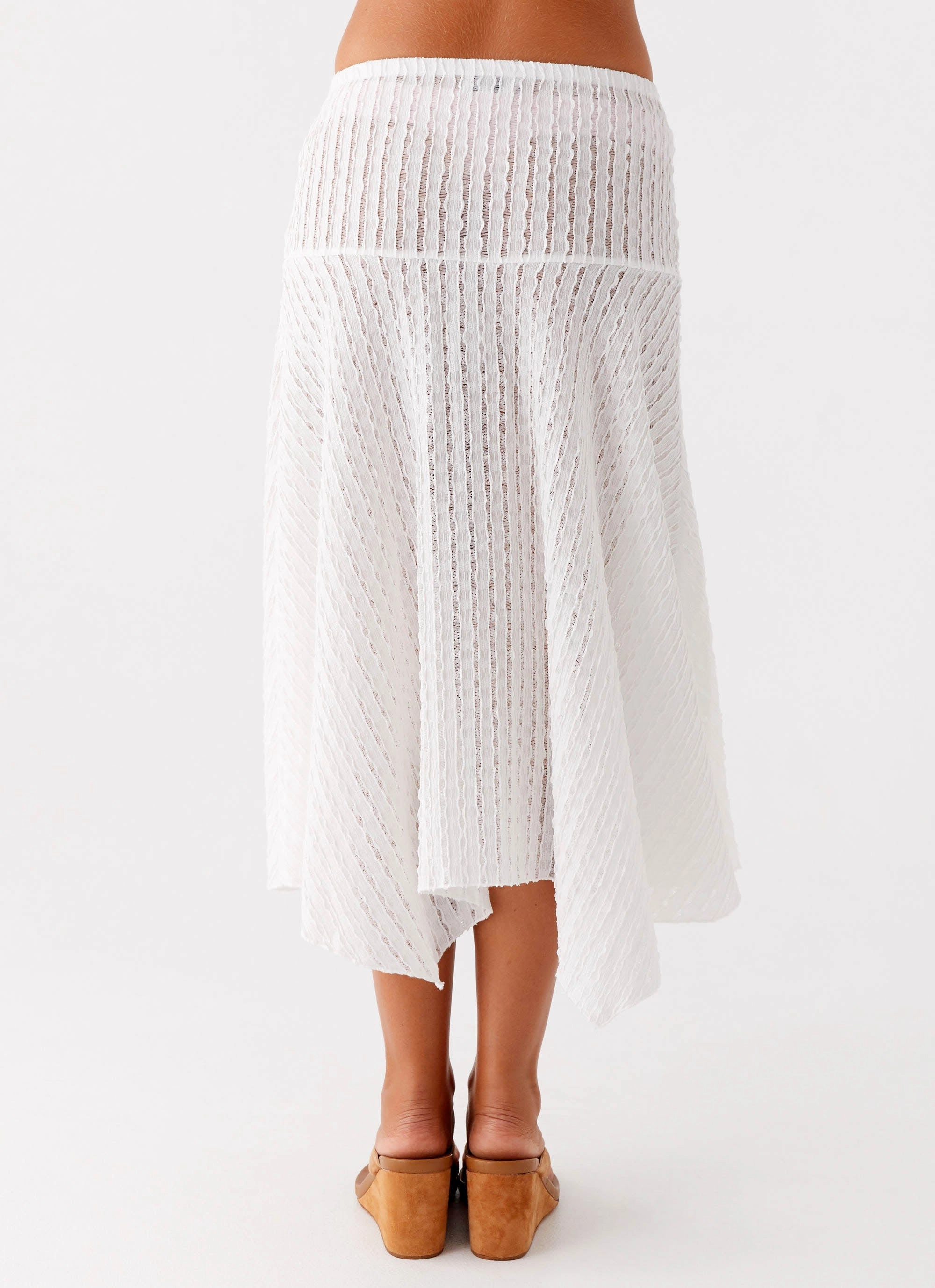 Katta Midi Skirt - Ivory Urban Edge