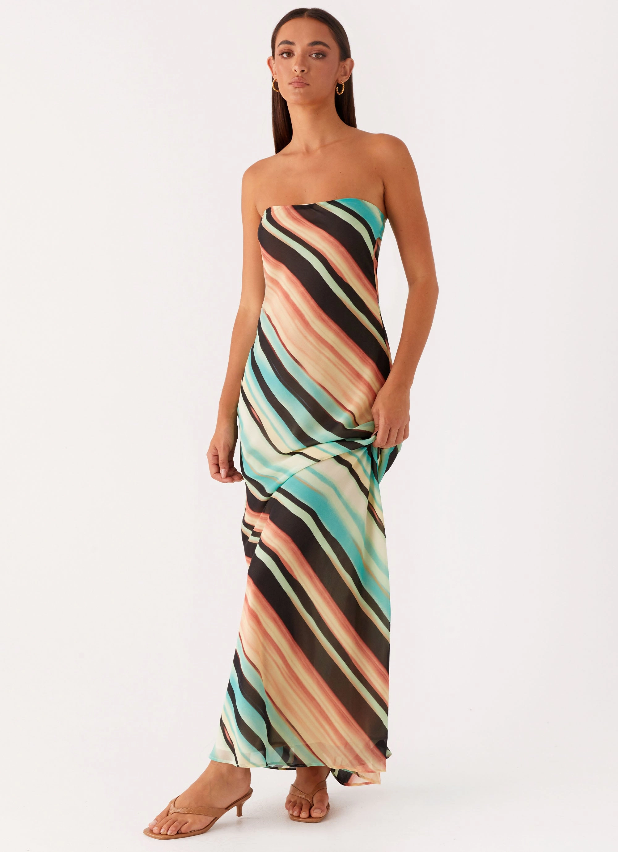 Clean Aesthetic Como Maxi Dress - Stripe