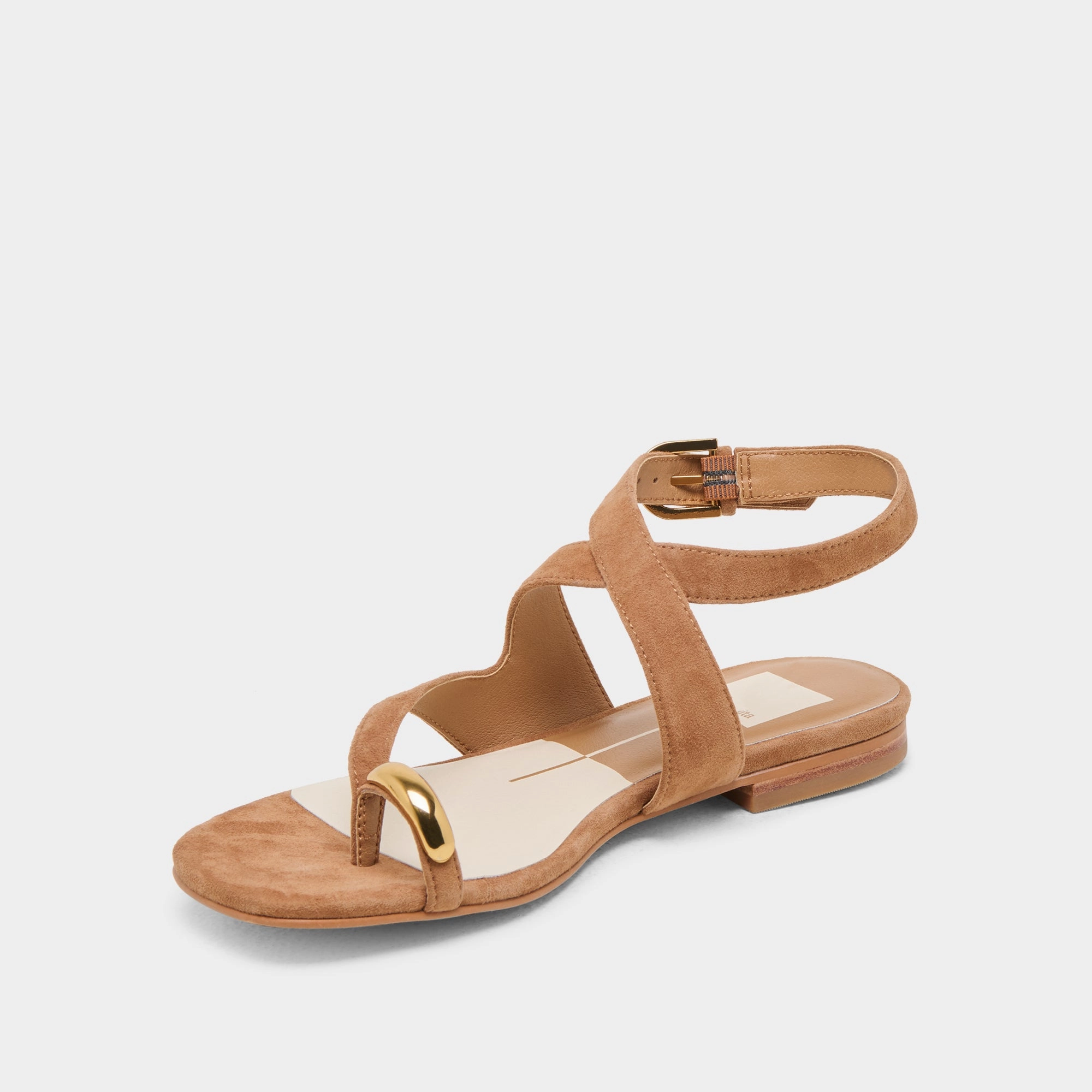 EARLA SANDALS BROWN SUEDE Simple Footwear Gel Cushioning