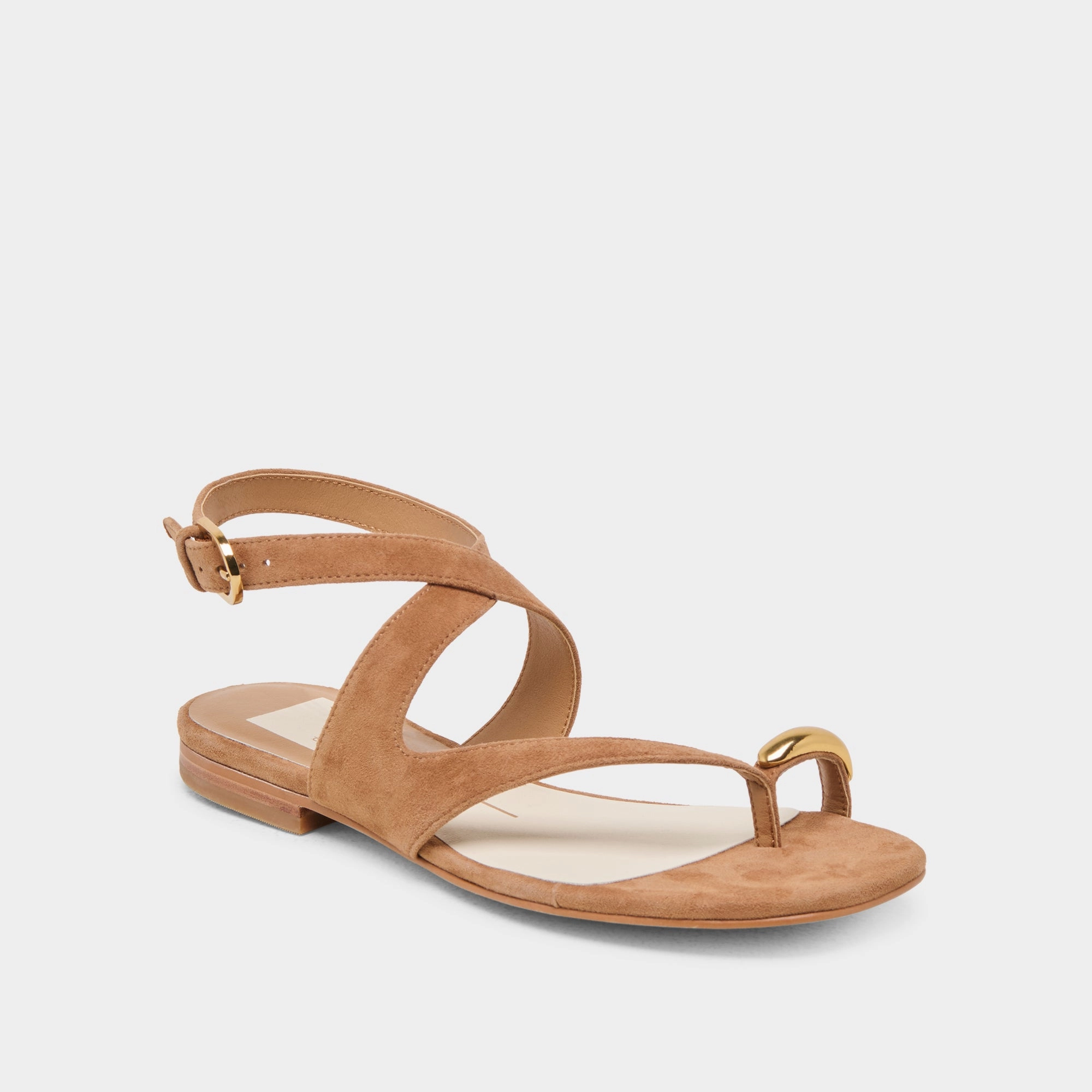 EARLA SANDALS BROWN SUEDE Pressure Relief Silver Glow
