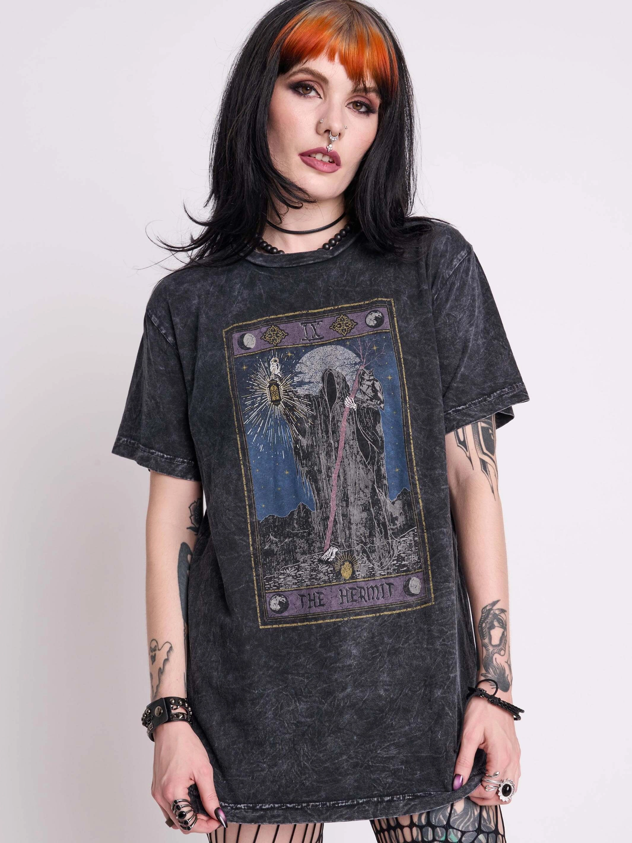 The Hermit Tarot T-shirt Quick Dry Fabric