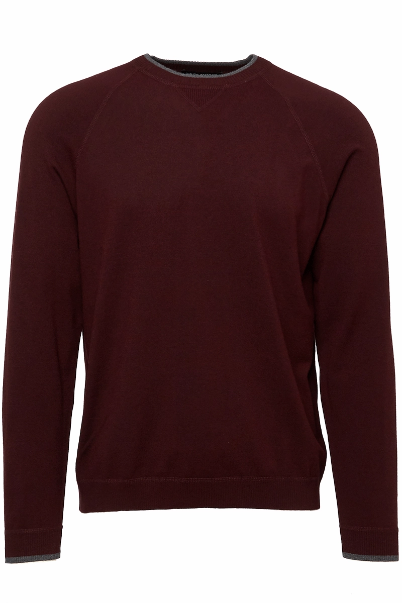 Flexible Fabric Relax Fit Design Coverstitch Raglan Sweater