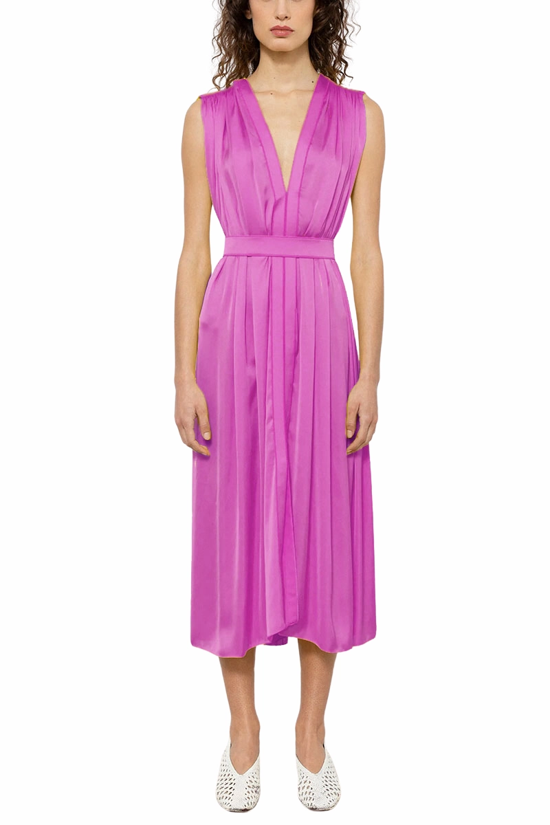 Chic Energy Walkable Flow Belted Midi Dress