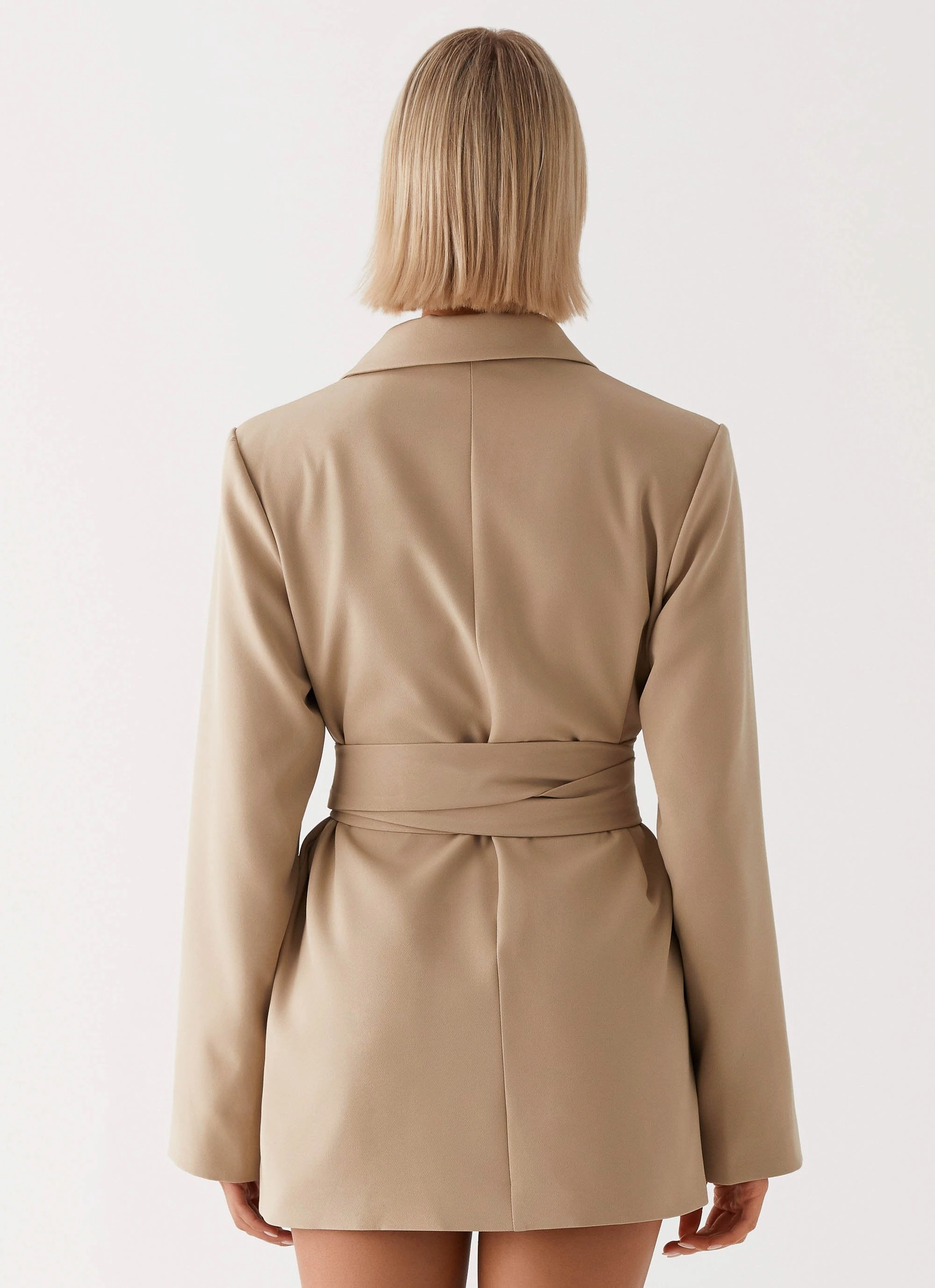 Clara Blazer Dress - Brown Love Glow Sleek Appearance