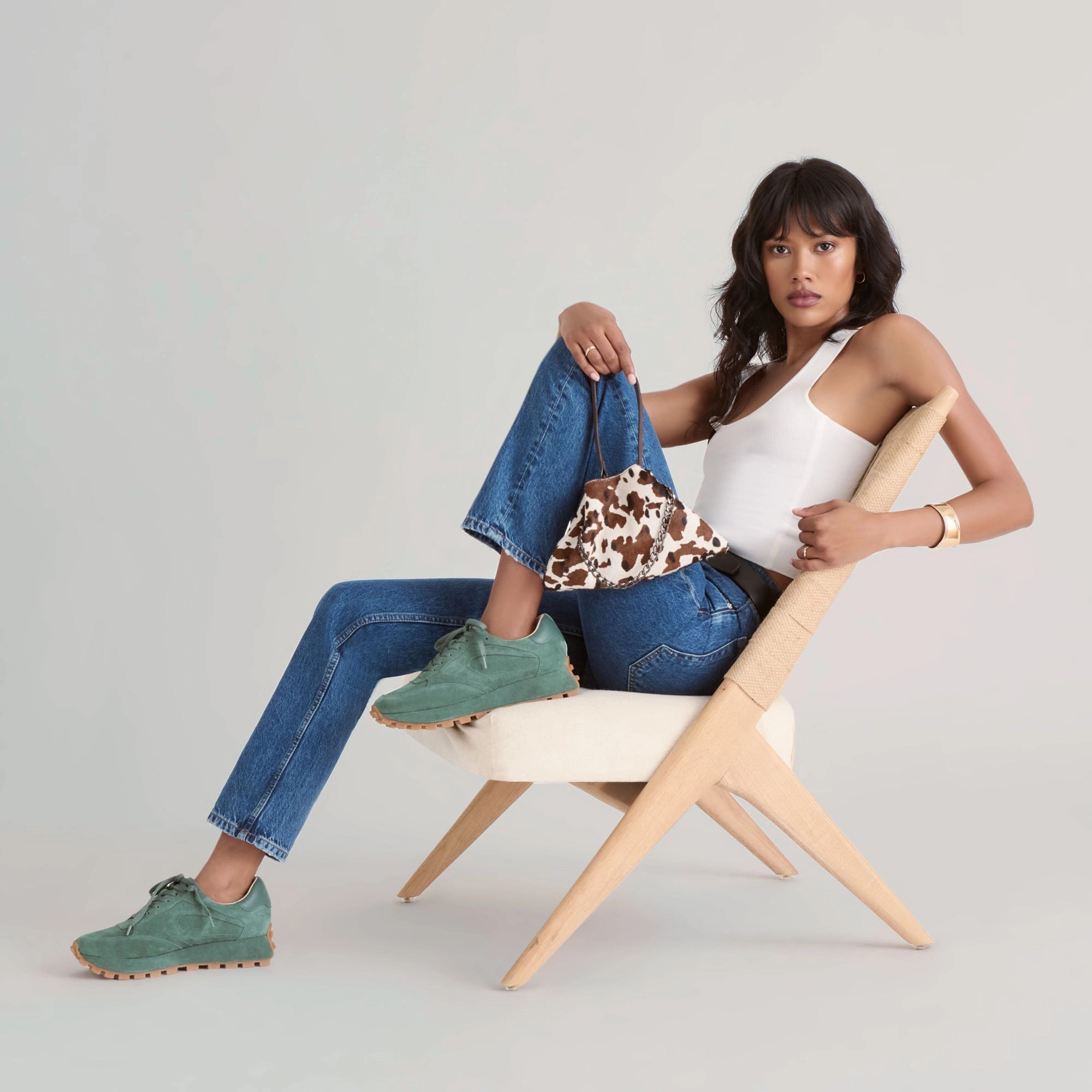 Toe Protection TRICIA SNEAKERS DK GREEN SUEDE