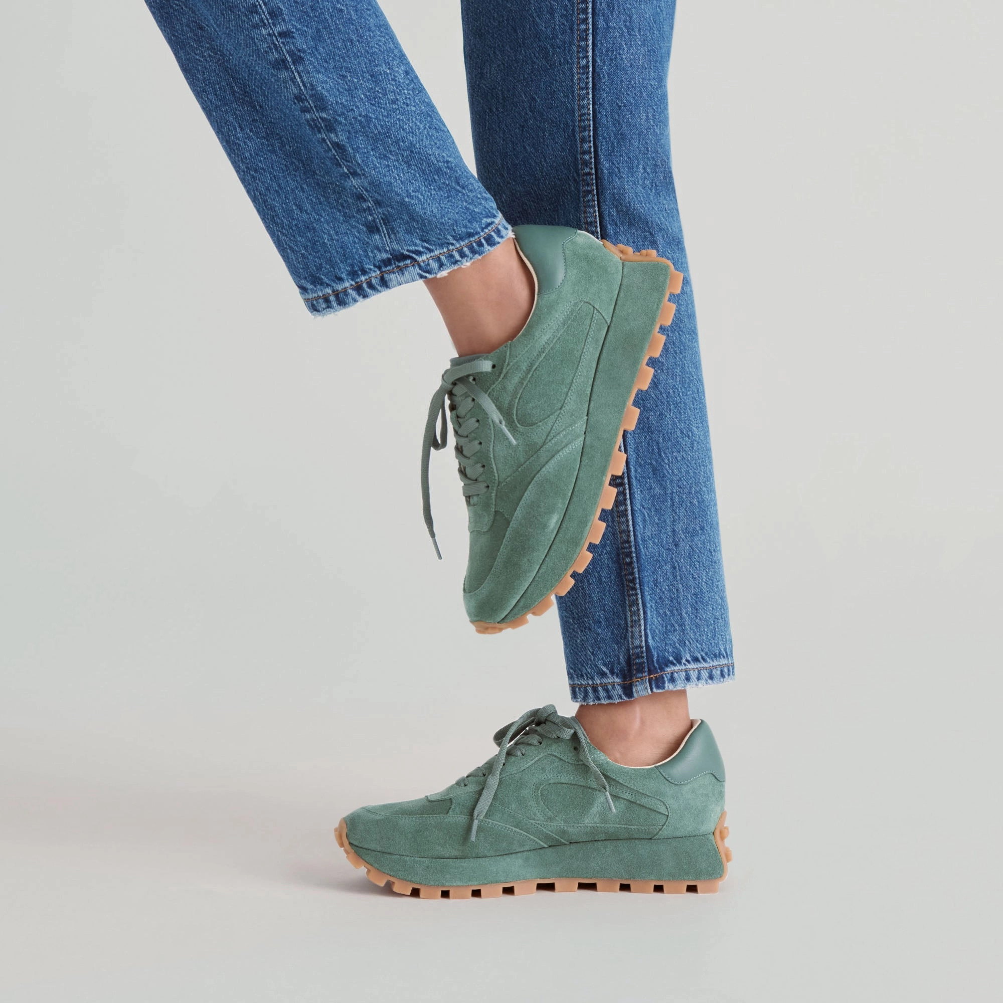 Tight Fit TRICIA SNEAKERS DK GREEN SUEDE
