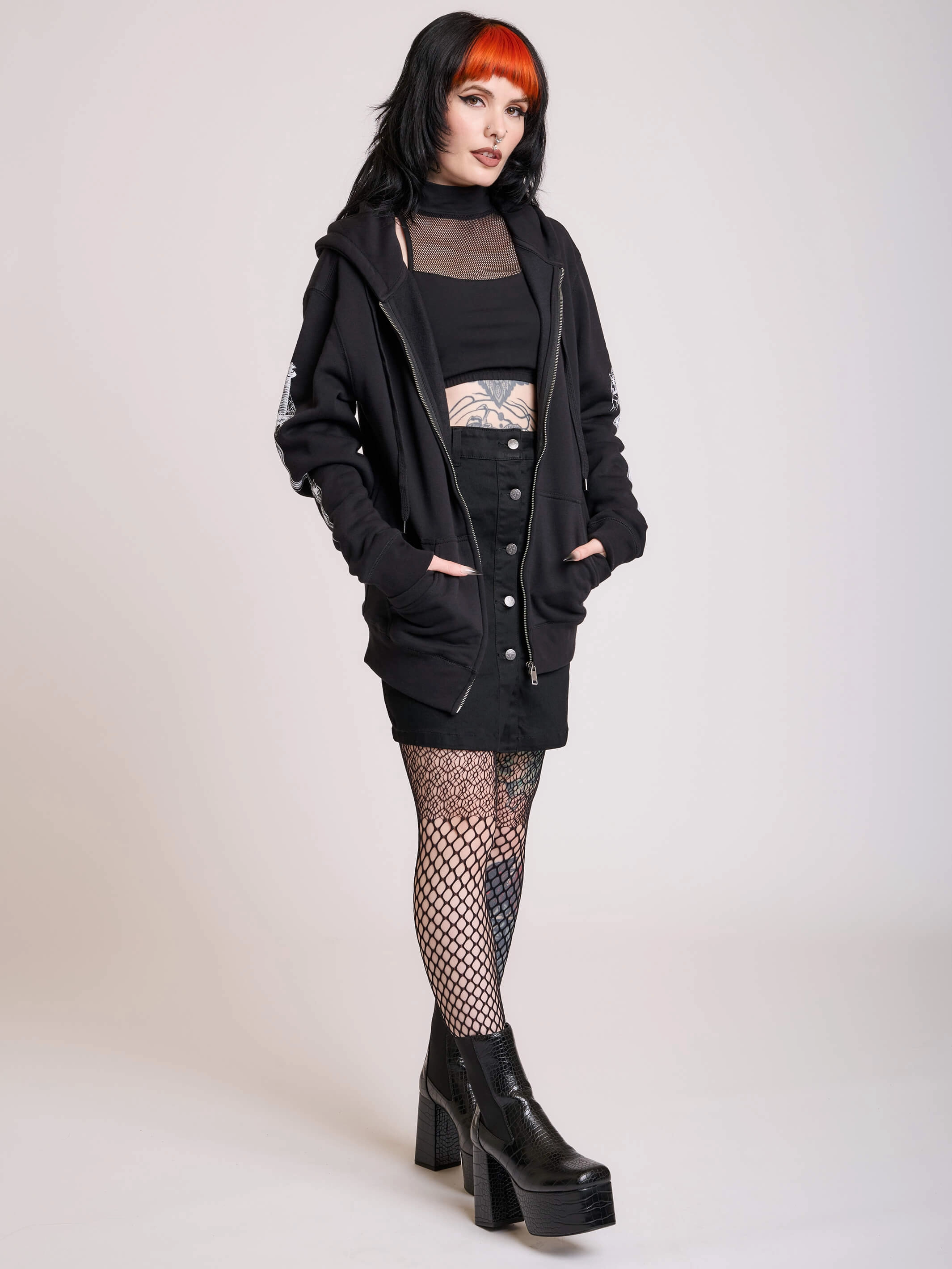 Snowy day Dagger Zip Up Hoodie