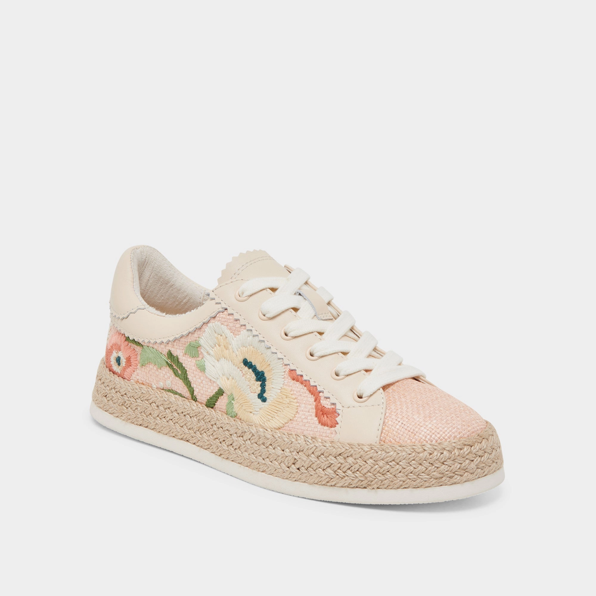 AZALIA SNEAKERS PINK FLORAL RAFFIA Torsion Rigidity System Modern Walk