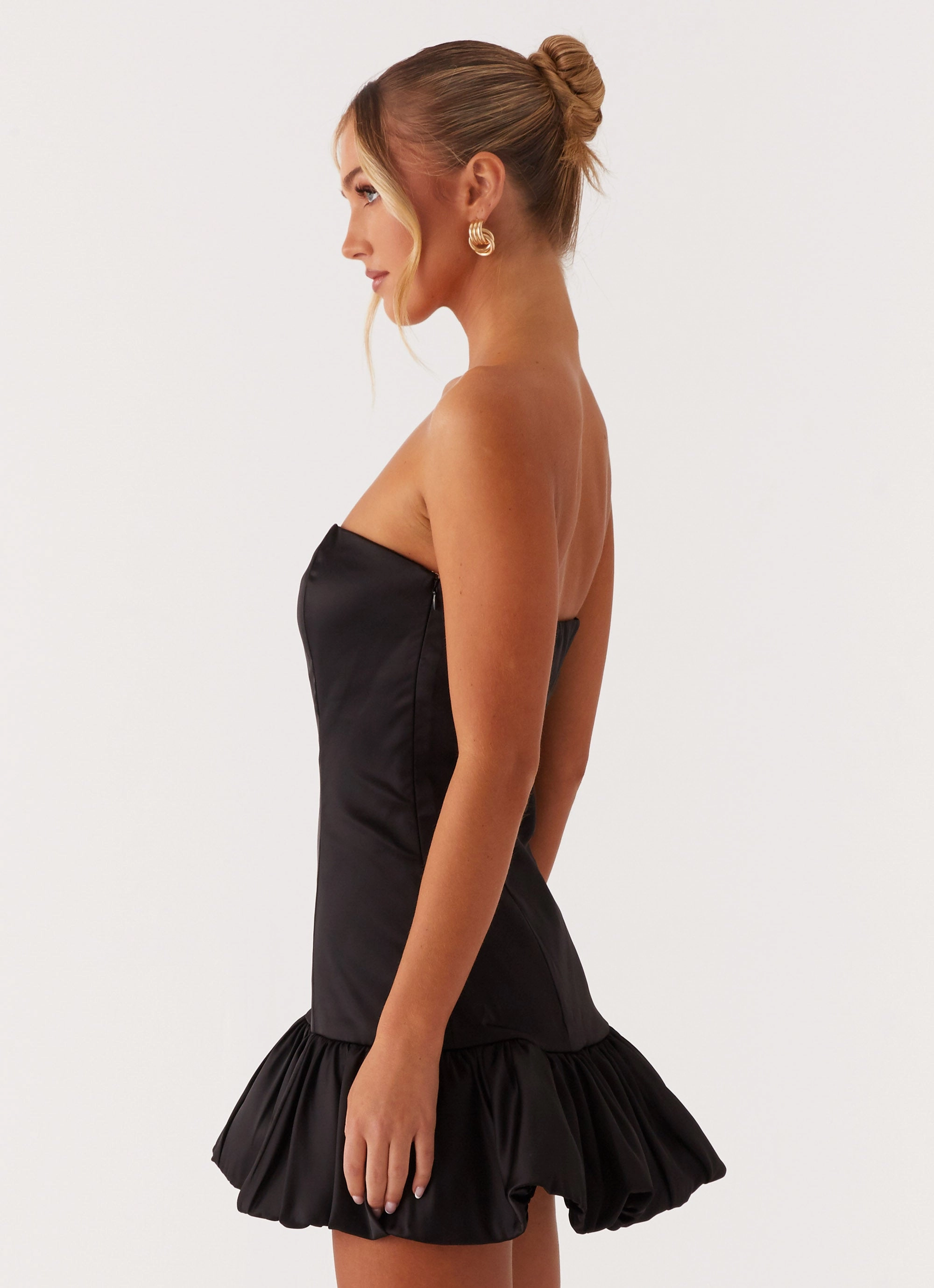 Silk Shine Dancing Queen Mini Dress - Black