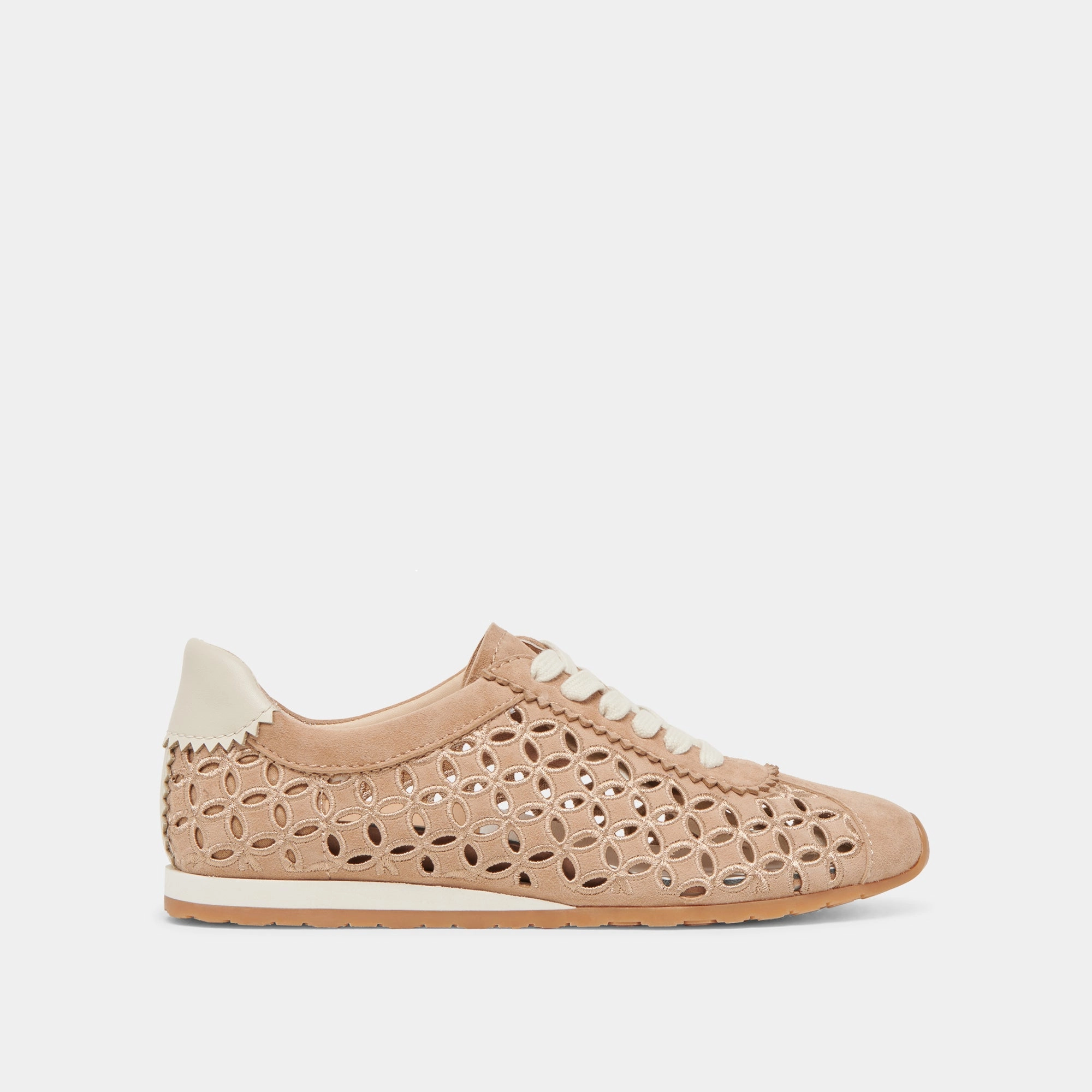 Boost Power DANIE EYELET PERF SNEAKERS CAMEL SUEDE