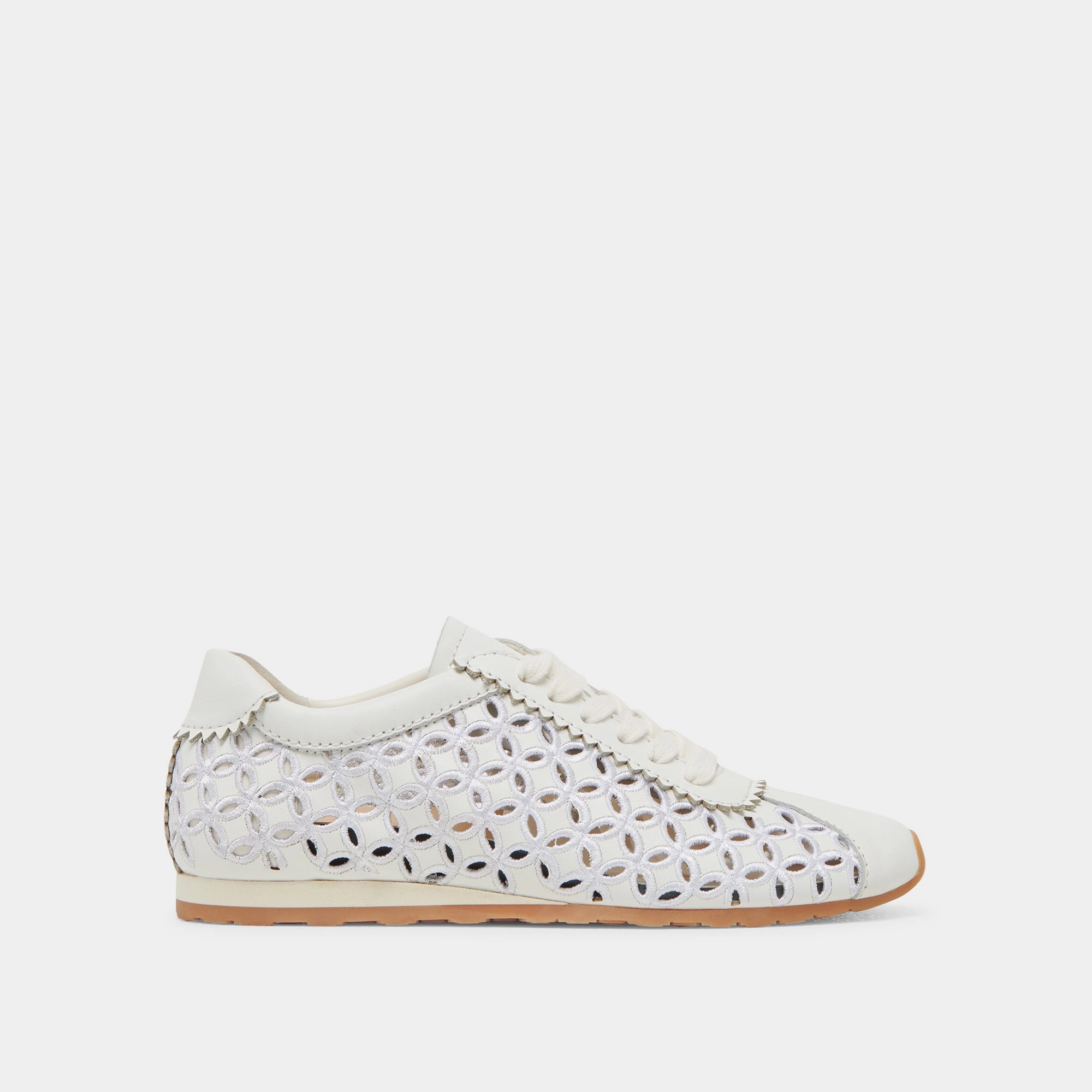 Bold Choice DANIE EYELET PERF SNEAKERS TRUE WHITE LEATHER
