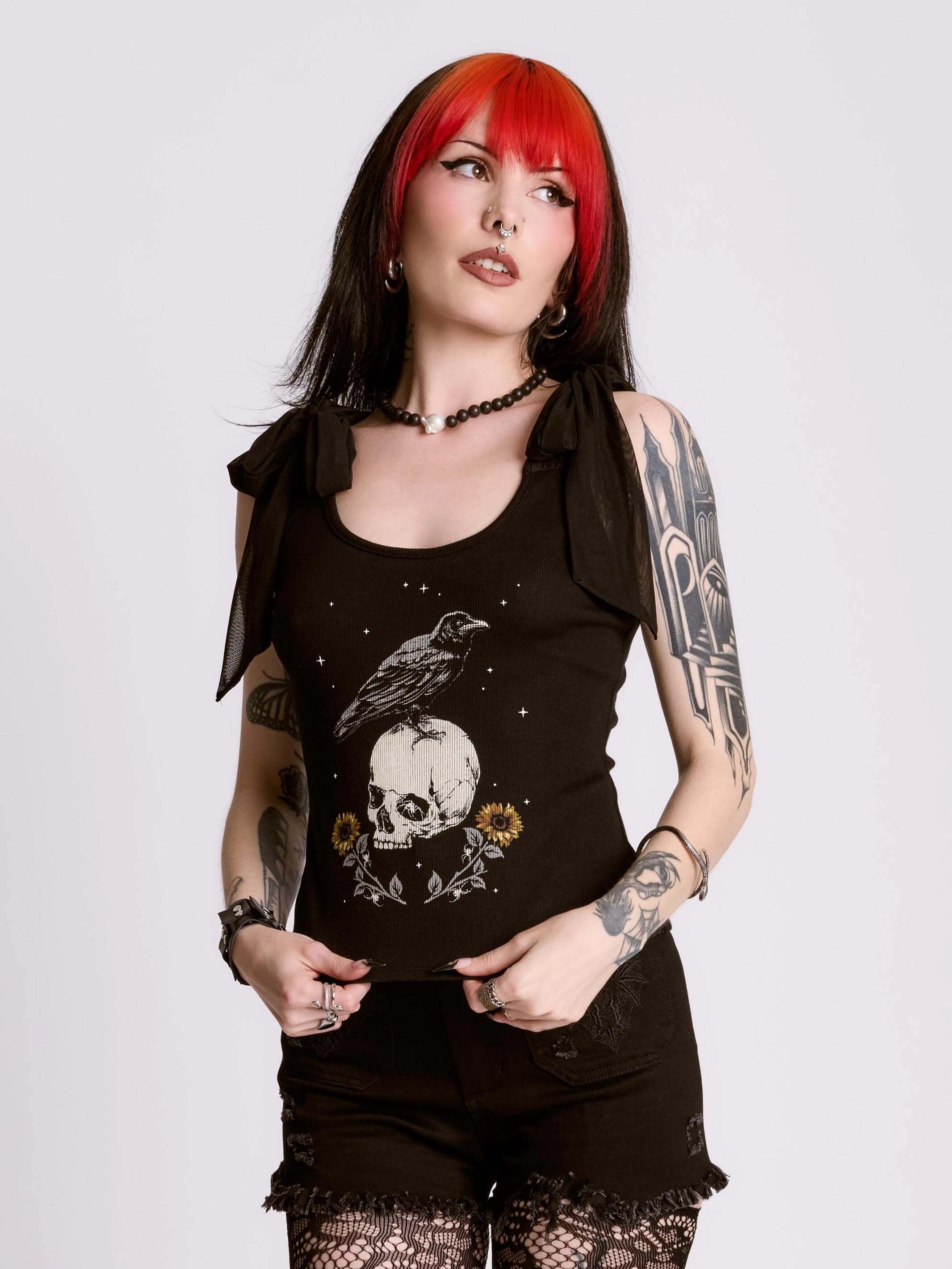 Air Freshness Dark Sunflower Tank