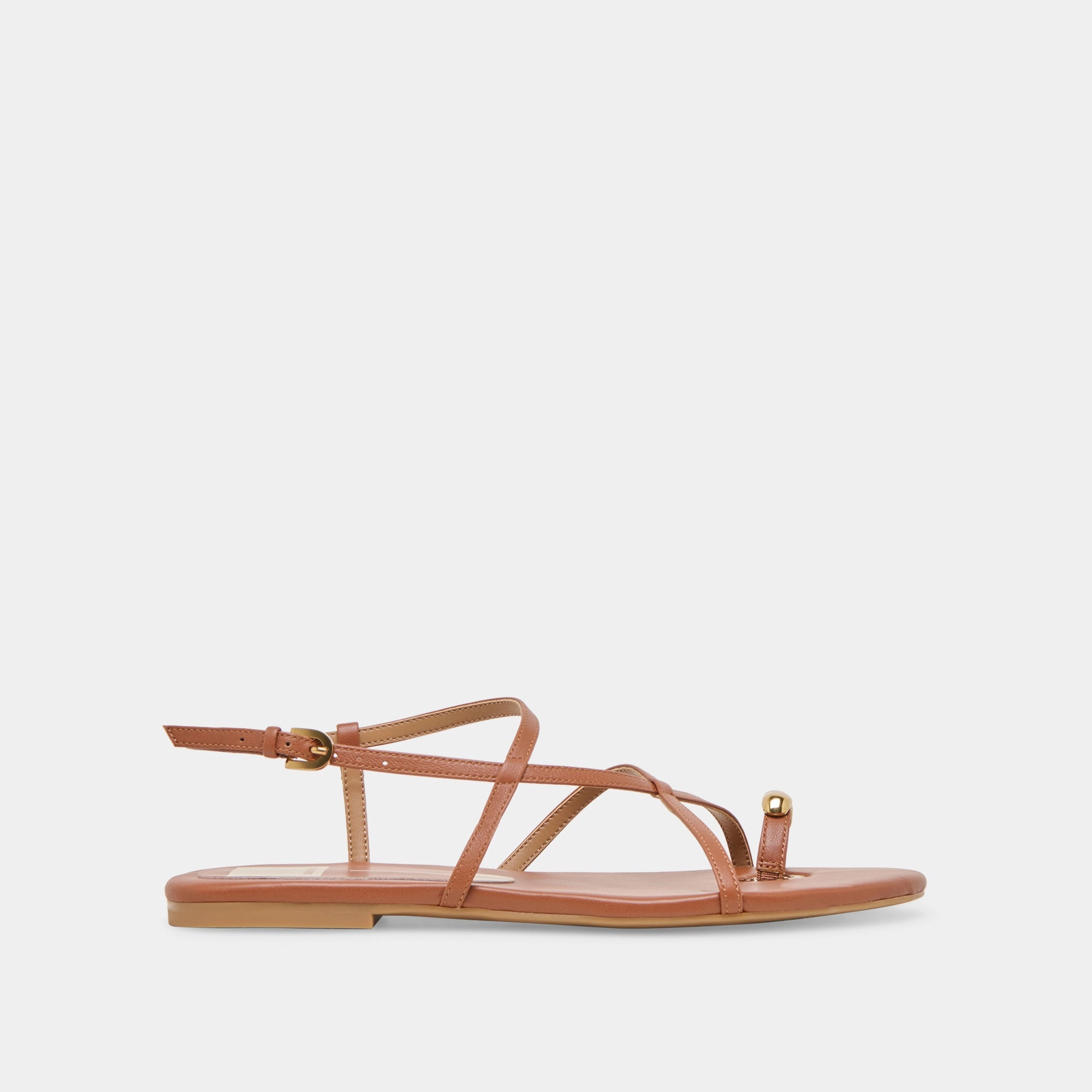 Odor Resistant Material KESHA SANDALS COGNAC LEATHER