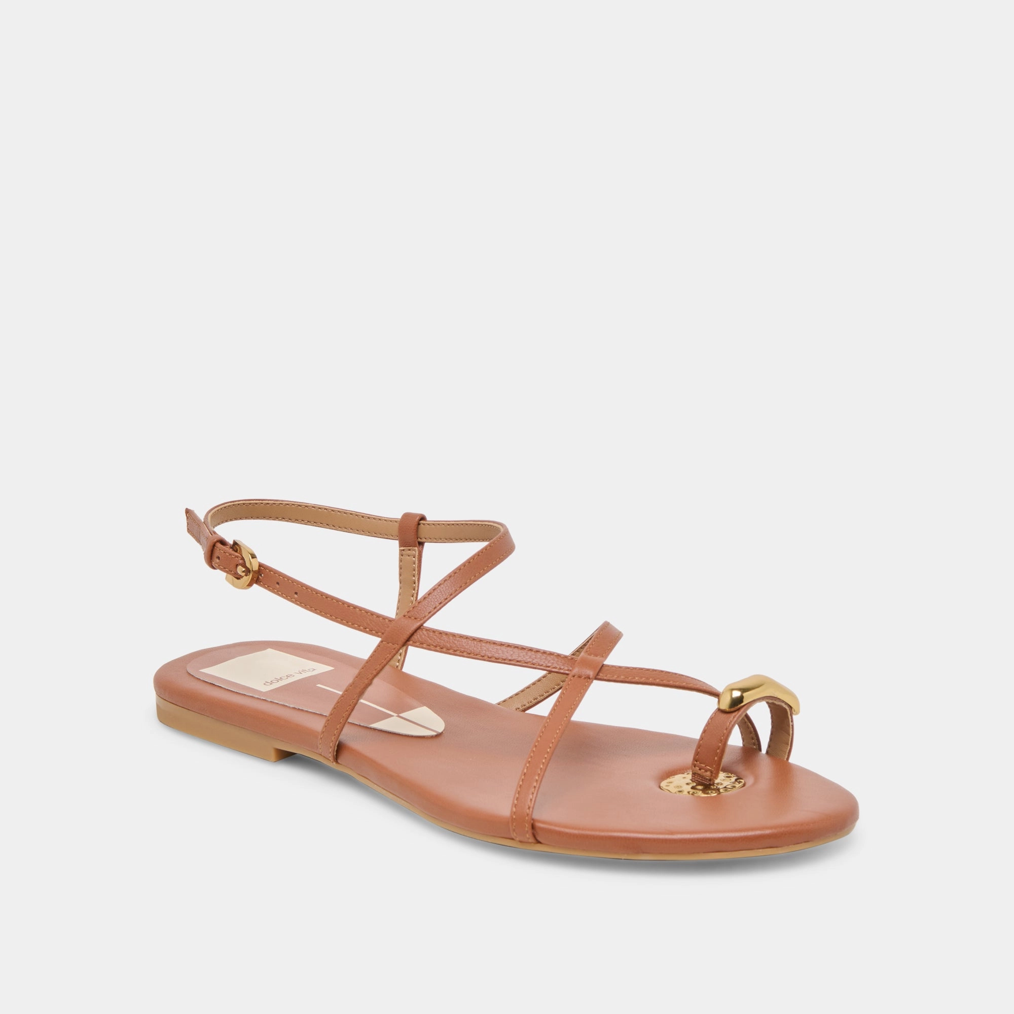 Non Slip Outsole KESHA SANDALS COGNAC LEATHER